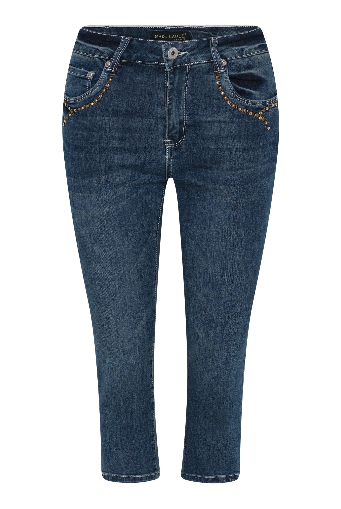 MARC LAUGE ALBERTA PIRAT DENIM PANTS 3/4 969699 DARK BLUE USED