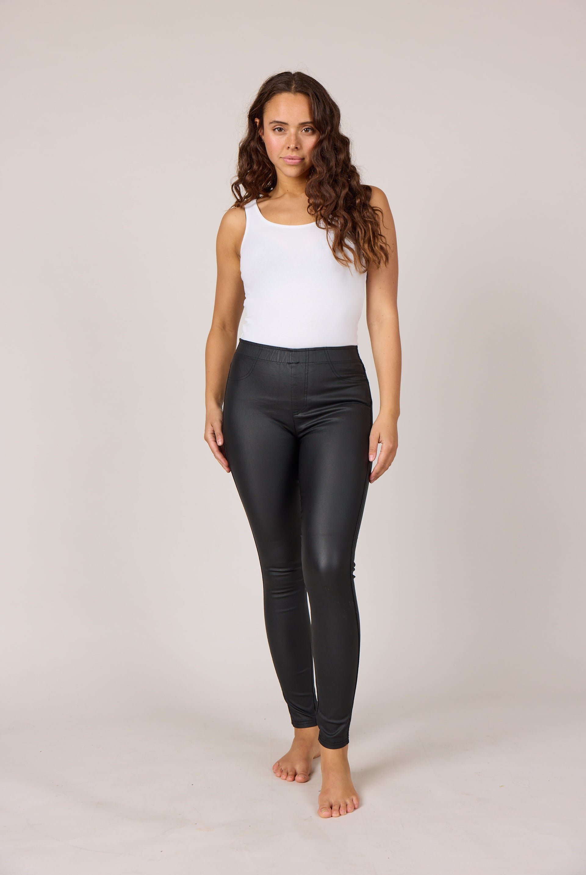 DNYcph ALEIA COATED LEGGINGS LEGGINGS 8099 BLACK COATED