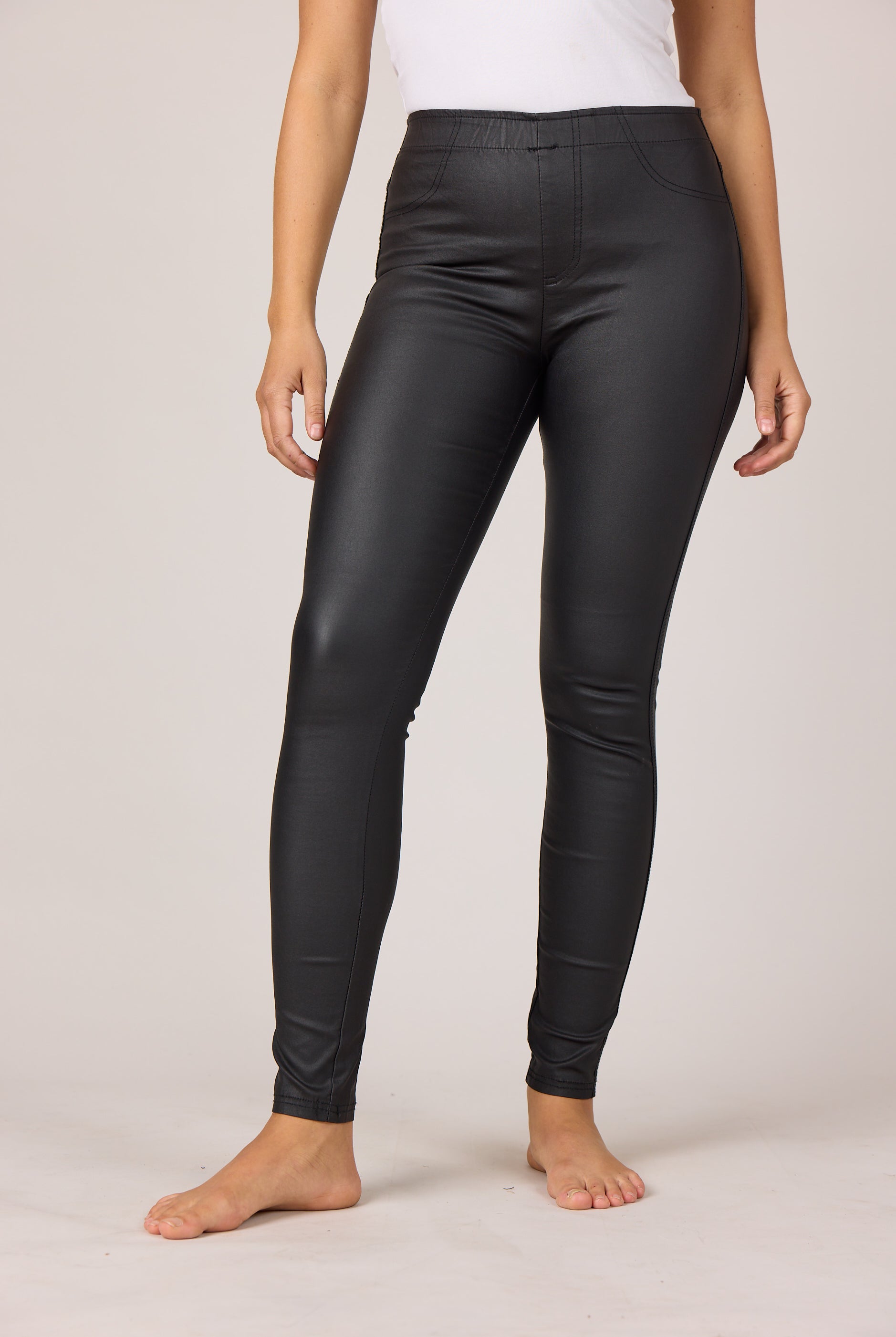 DNYcph ALEIA COATED LEGGINGS LEGGINGS 8099 BLACK COATED