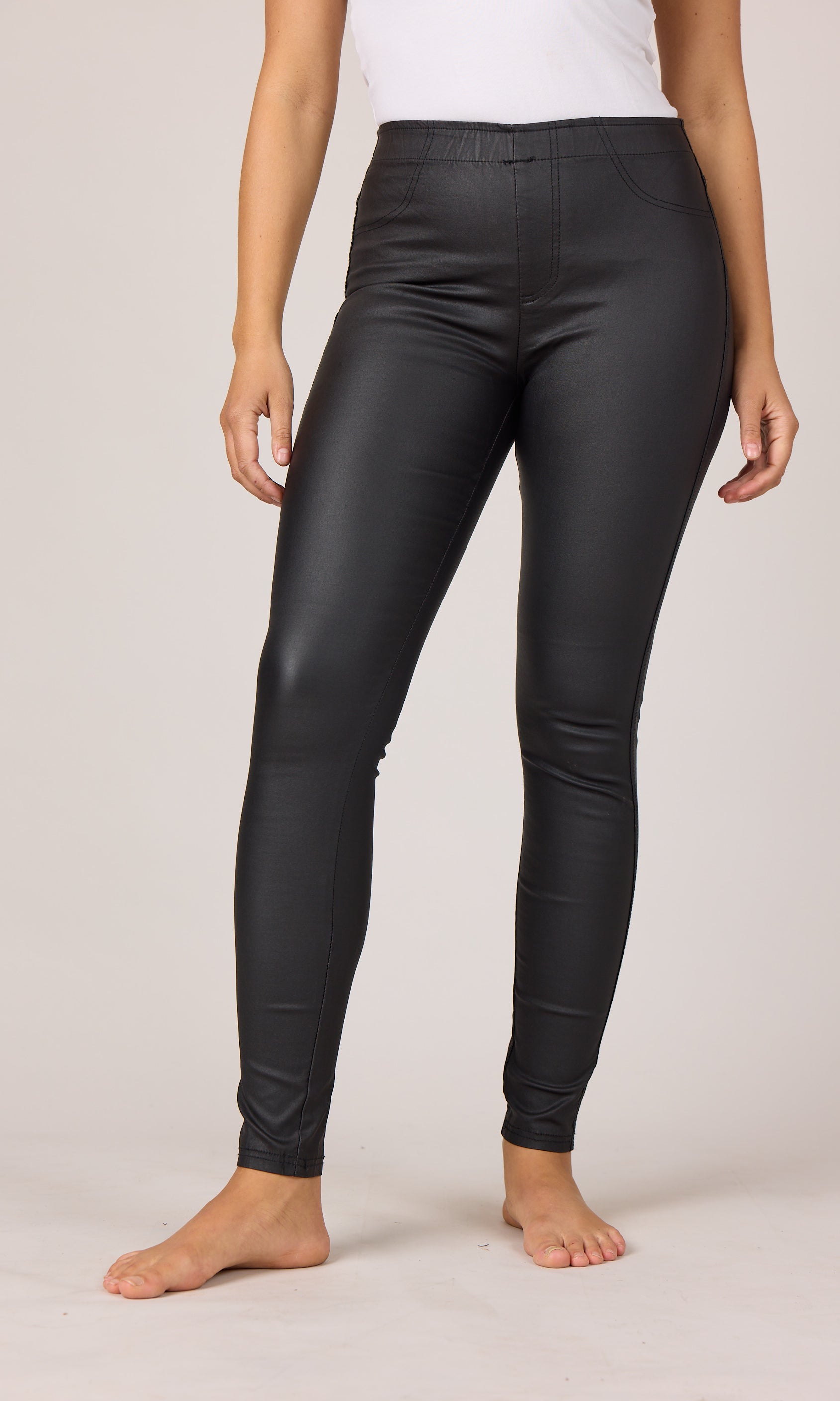 DNYcph ALEIA COATED LEGGINGS LEGGINGS 8099 BLACK COATED