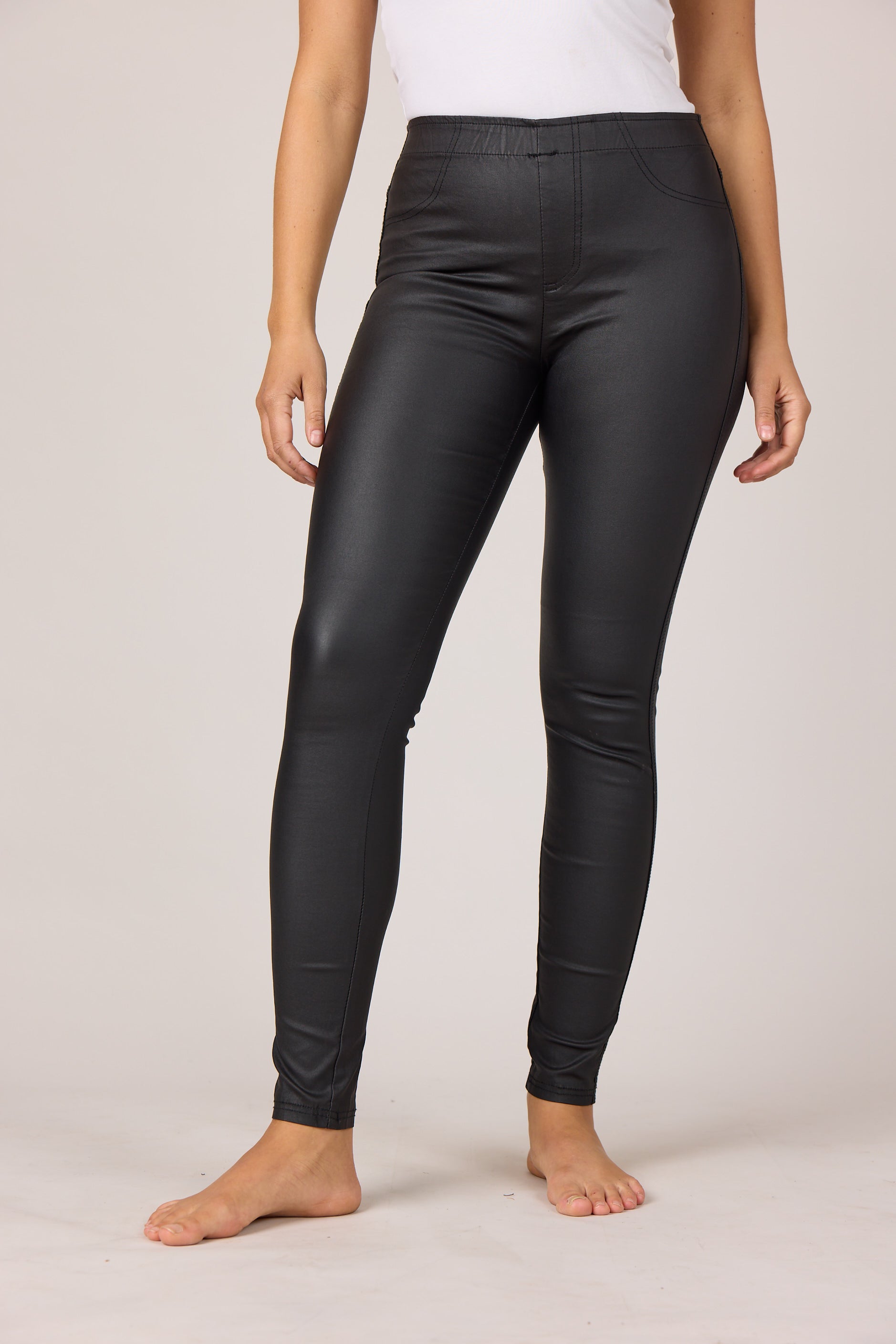 DNYcph ALEIA COATED LEGGINGS LEGGINGS 8099 BLACK COATED