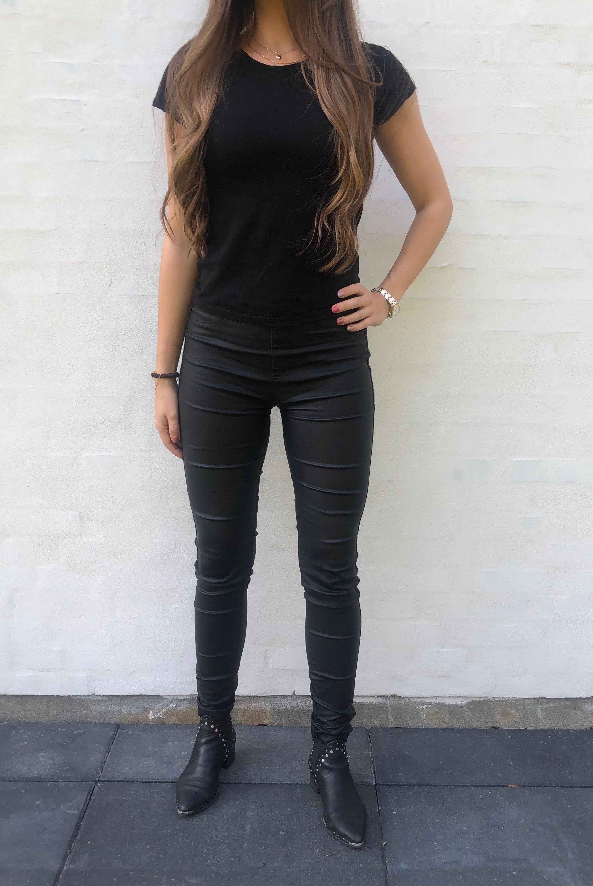 MARC LAUGE ALEIA COATED LEGGINGS LEGGINGS 8099 BLACK COATED