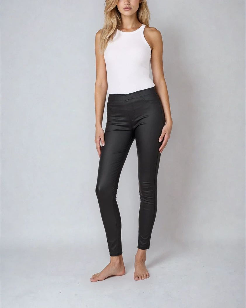 MARC LAUGE Aleia Coated Leggings LEGGINGS 8099 BLACK COATED