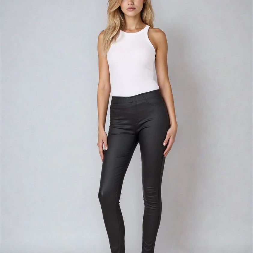 MARC LAUGE ALEIA COATED LEGGINGS LEGGINGS 8099 BLACK COATED