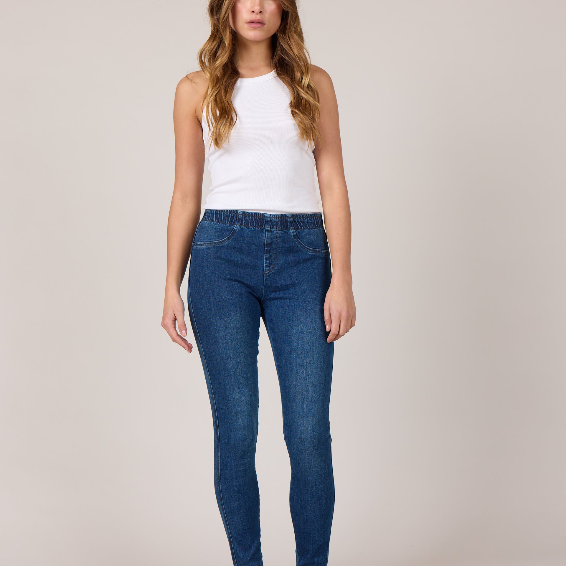 MARC LAUGE ALEIA DENIM LEGGINGS DENIM/TWILL 9396 DENIM USED