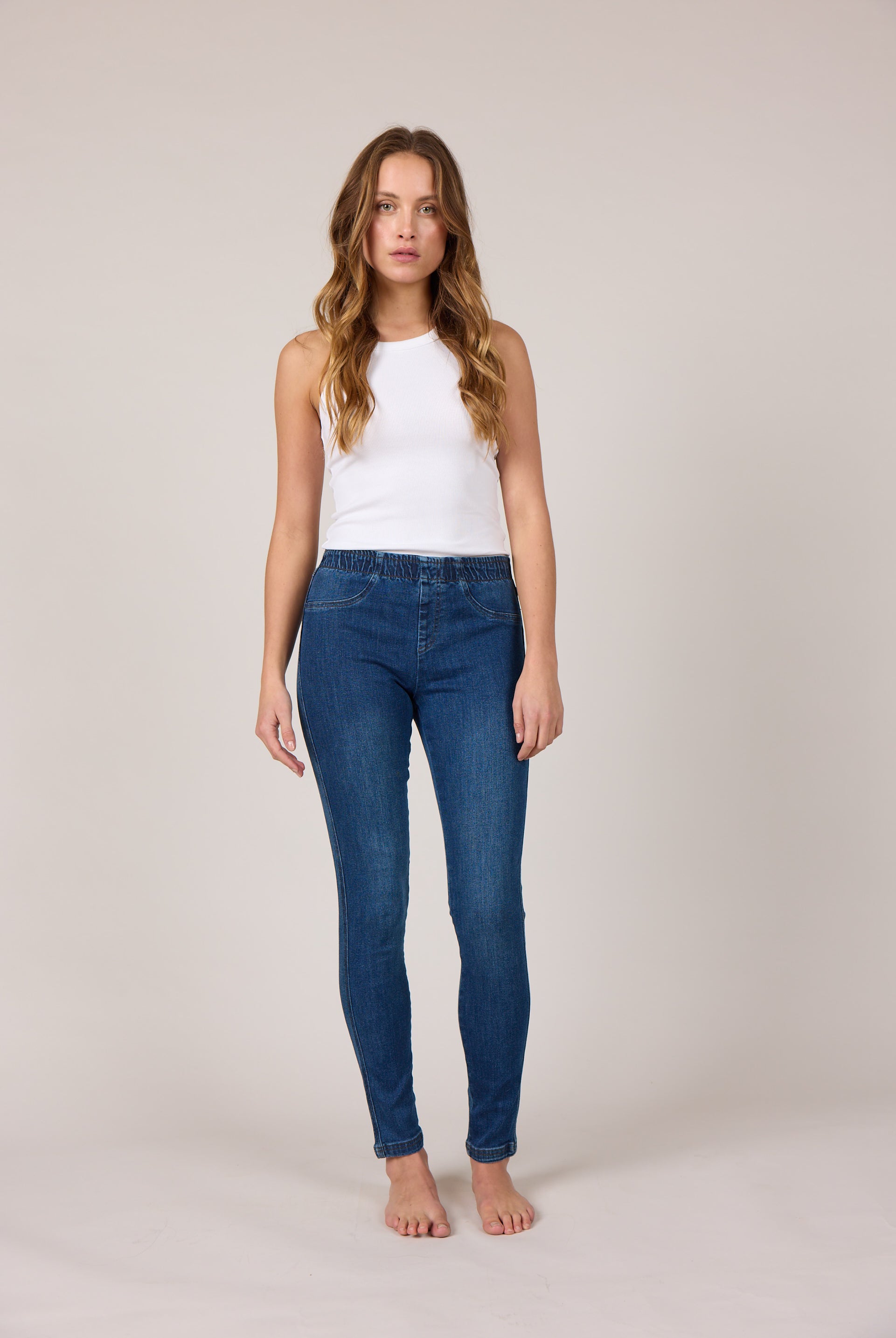 MARC LAUGE ALEIA DENIM LEGGINGS DENIM/TWILL 9396 DENIM USED