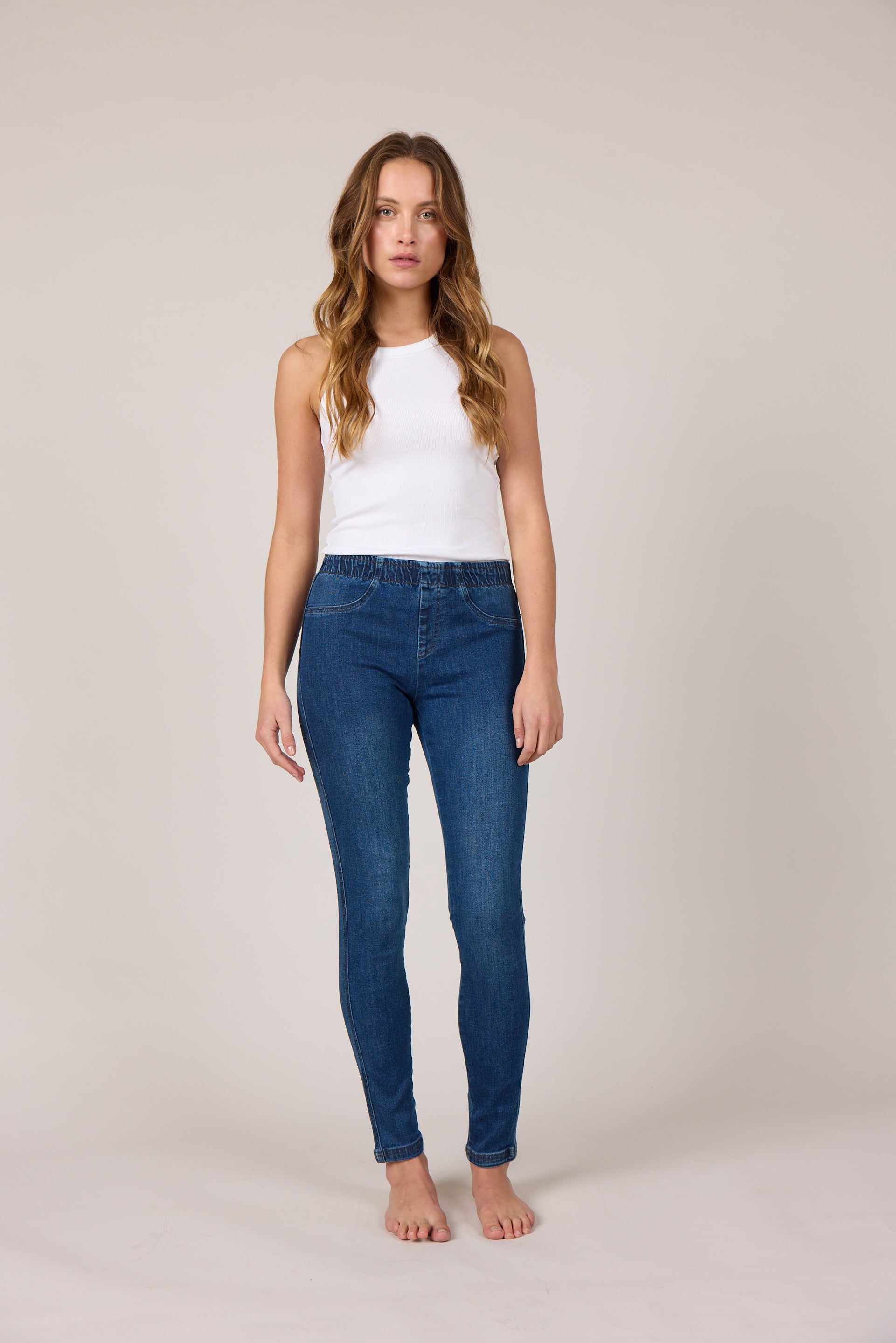 MARC LAUGE ALEIA DENIM LEGGINGS DENIM/TWILL 9396 DENIM USED