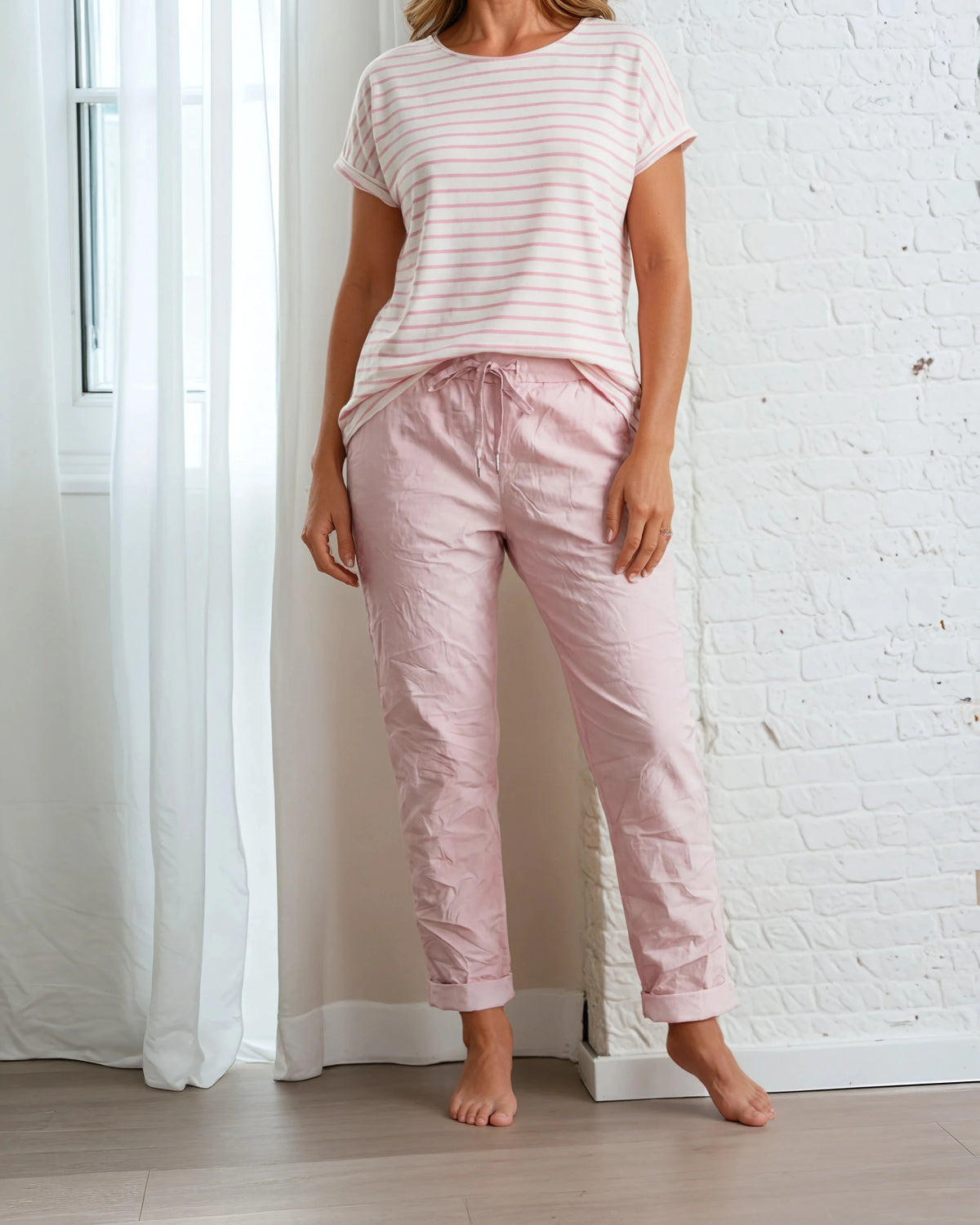 MARC LAUGE ALMA STRIPE BLOUSE BLOUSE/SHIRT 385 BRIGHT ROSE