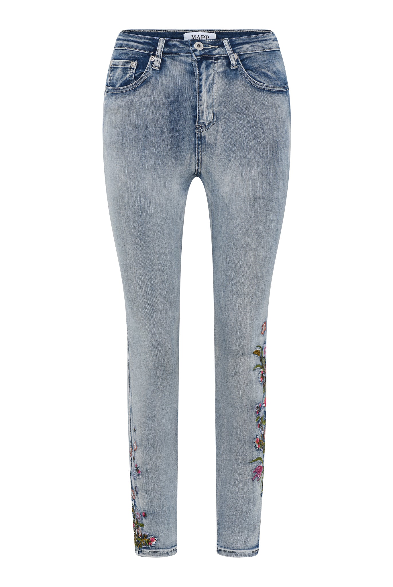 MAPP ANGEL EMB DENIM JEANS DENIM/TWILL 919699 BENNETON LIGHT BLUE