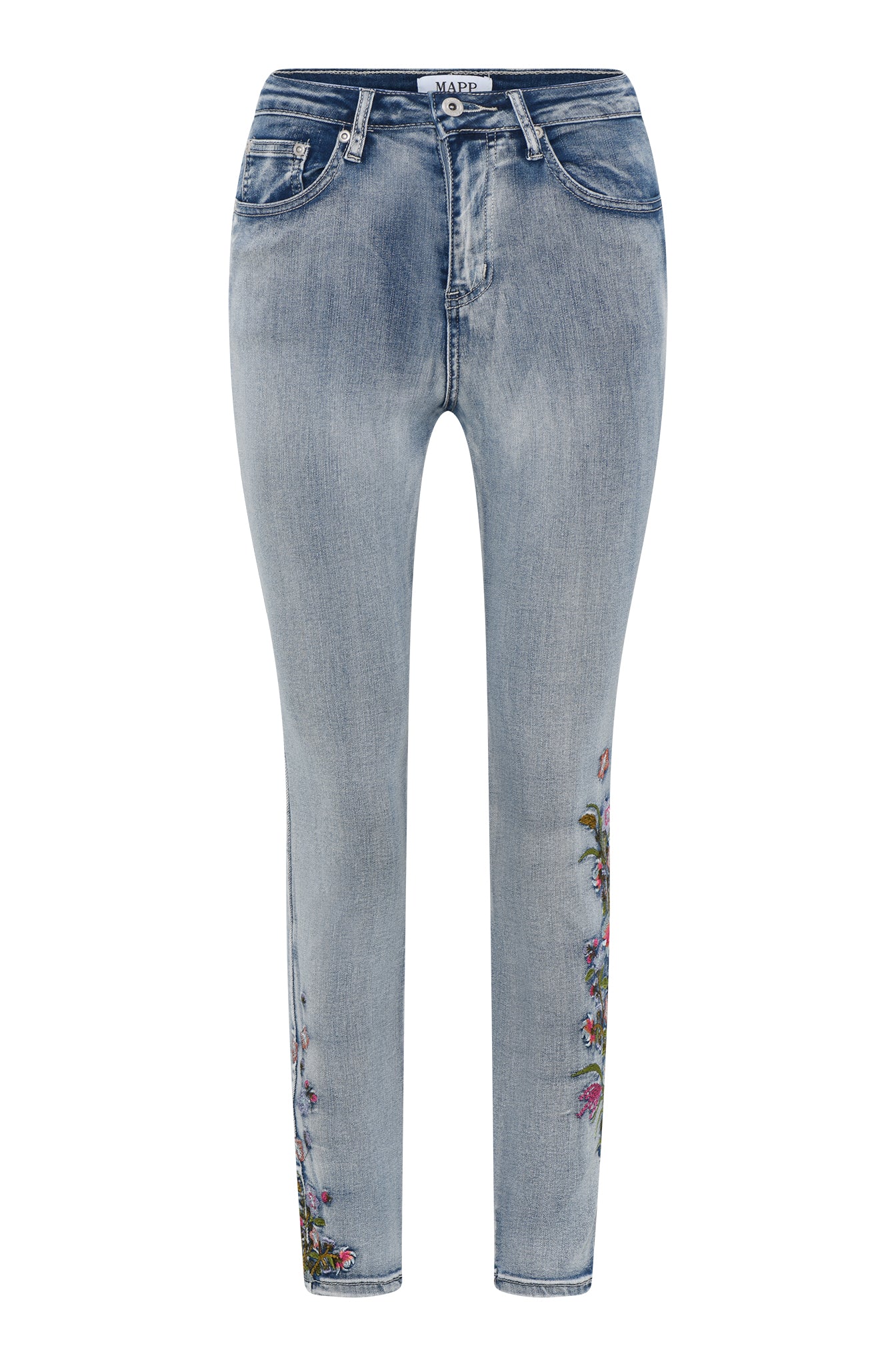 MAPP ANGEL EMB DENIM JEANS DENIM/TWILL 919699 BENNETON LIGHT BLUE