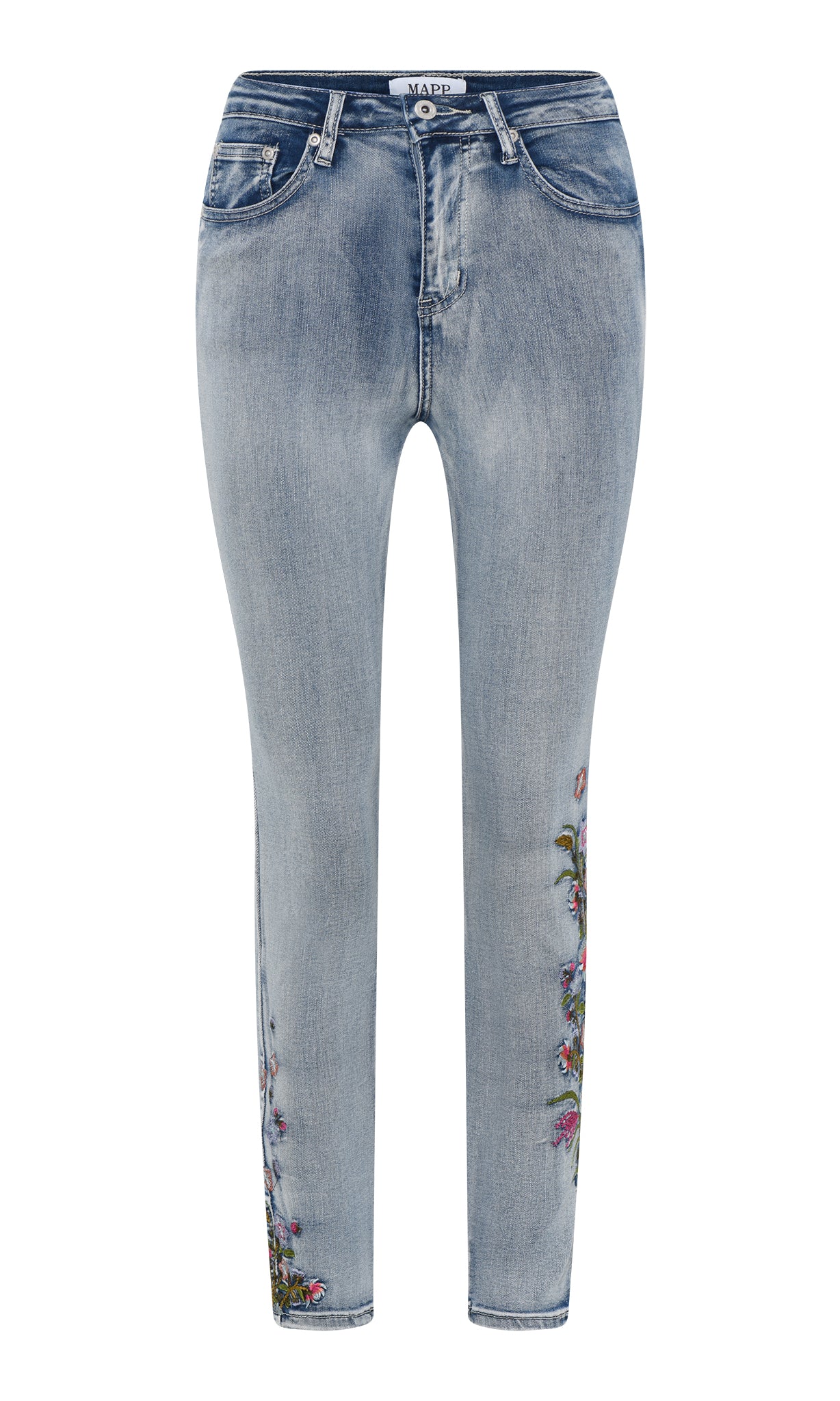 MAPP ANGEL EMB DENIM JEANS DENIM/TWILL 919699 BENNETON LIGHT BLUE