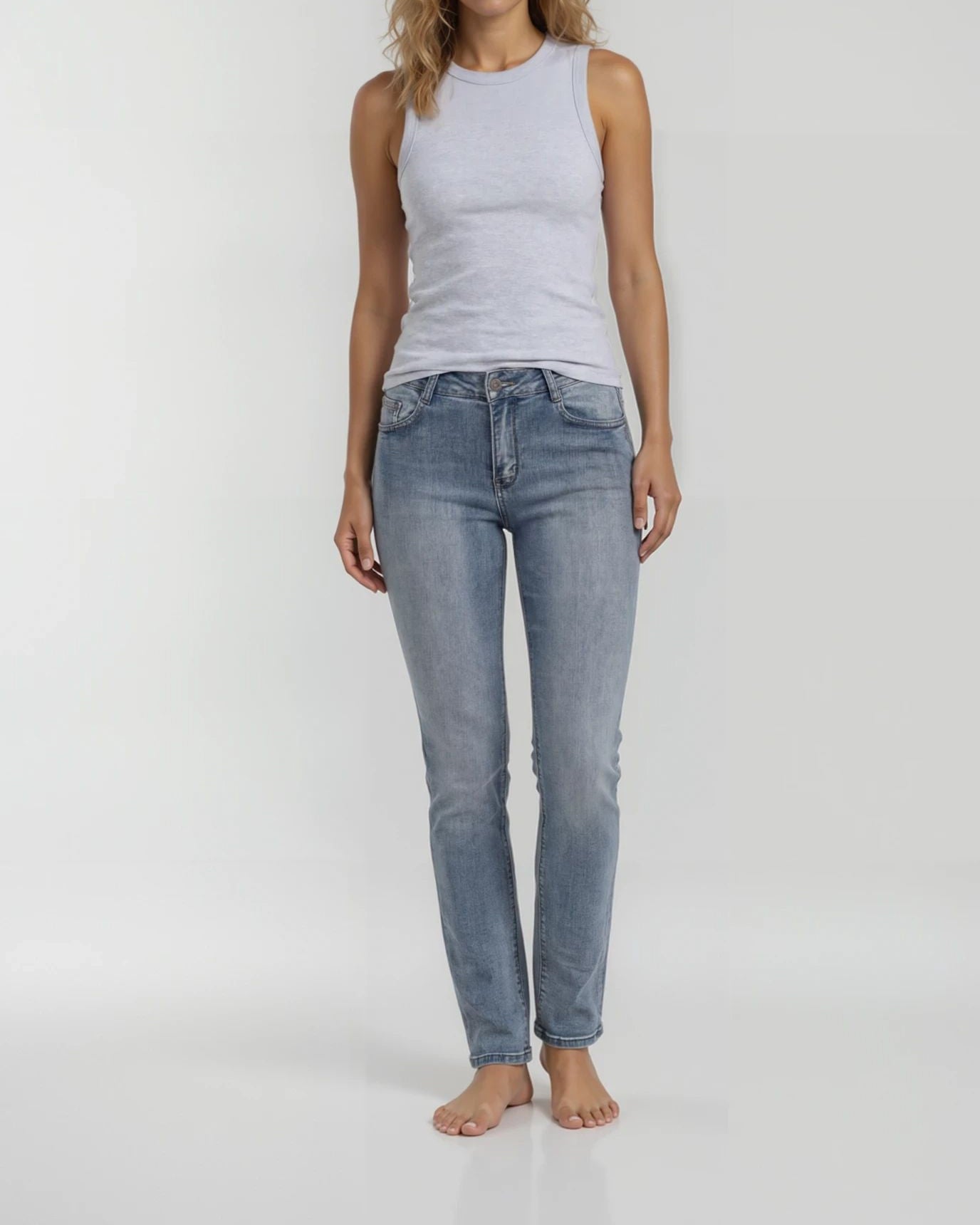 MAPP Angel Slim Fit Jeans DENIM/TWILL 9196 LIGHT BLUE USED