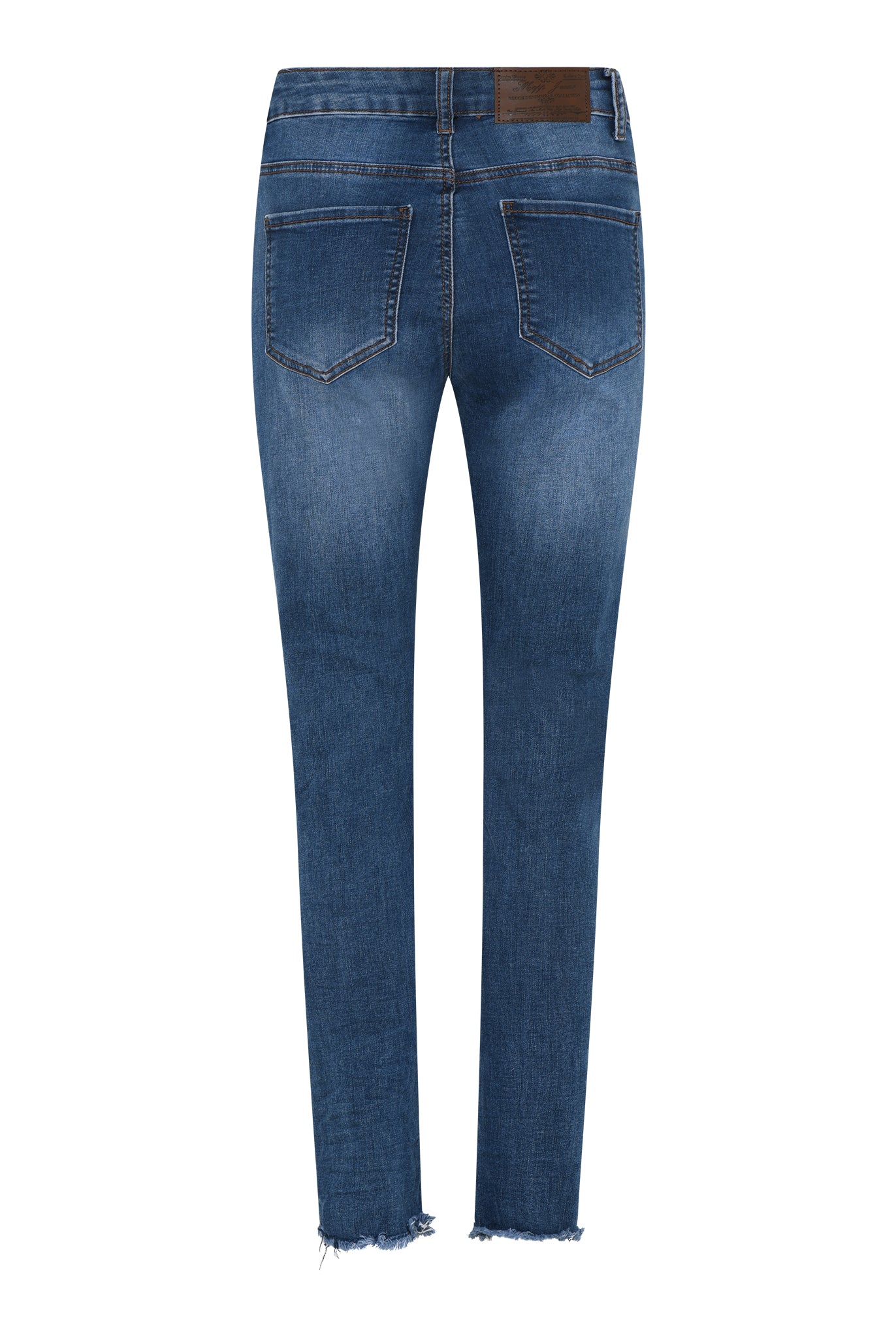 MAPP ANGEL JEANS BOW FIT DENIM RAW EDGE DENIM/TWILL 9696 BLUE DENIM USED