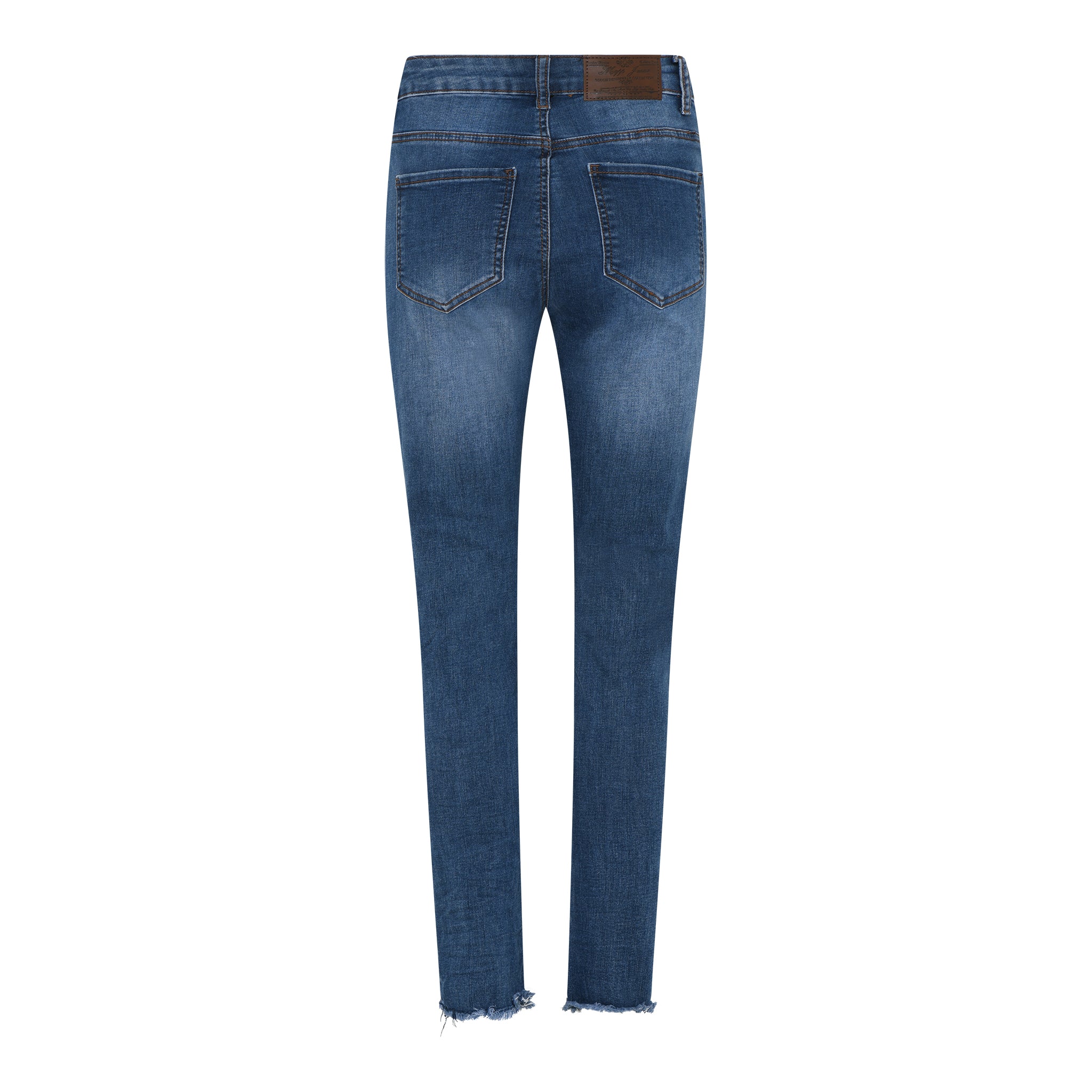 MAPP ANGEL JEANS BOW FIT DENIM RAW EDGE DENIM/TWILL 9696 BLUE DENIM USED