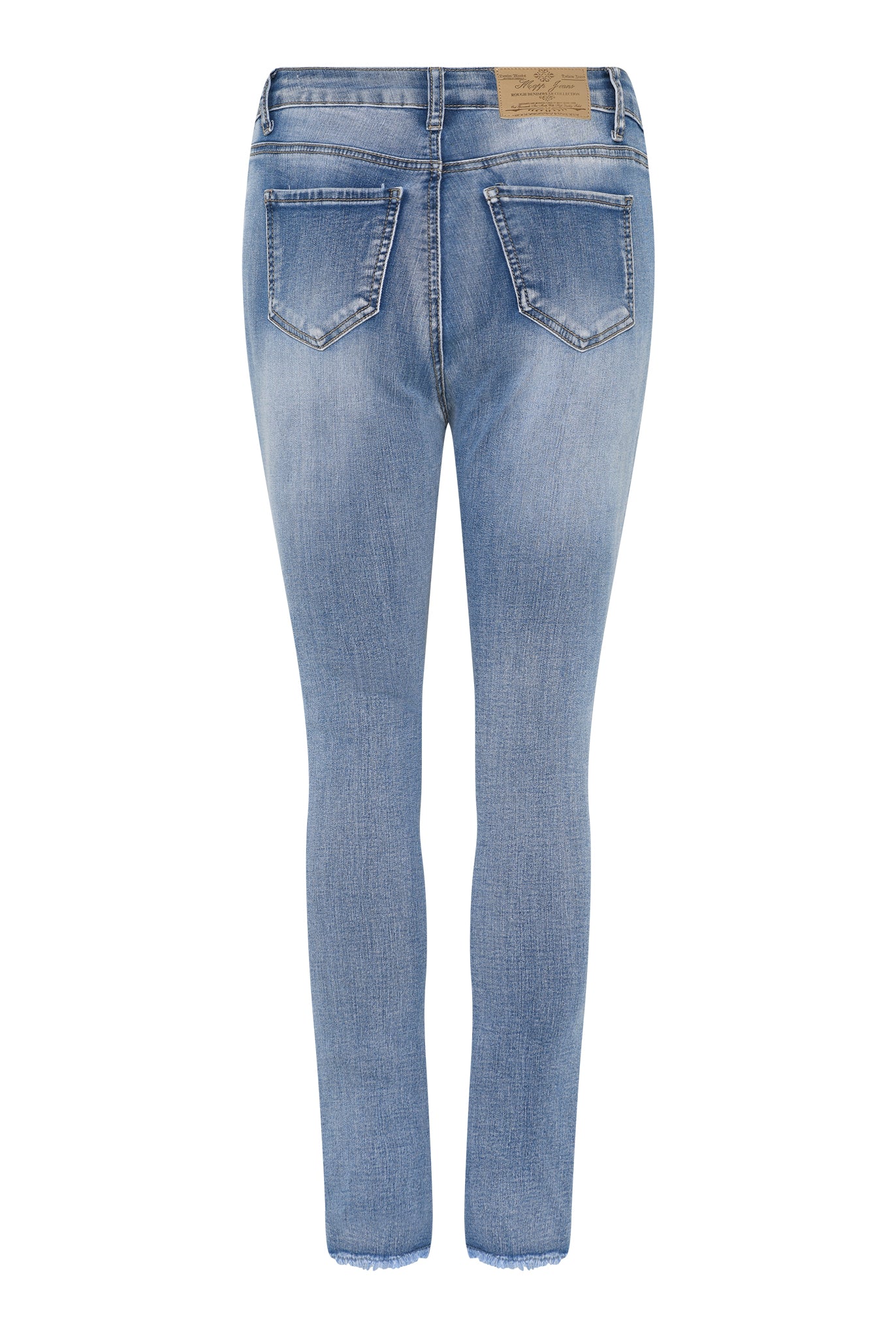 MAPP ANGEL RAW EDGE DENIM JEANS DENIM/TWILL 9196 LIGHT BLUE USED