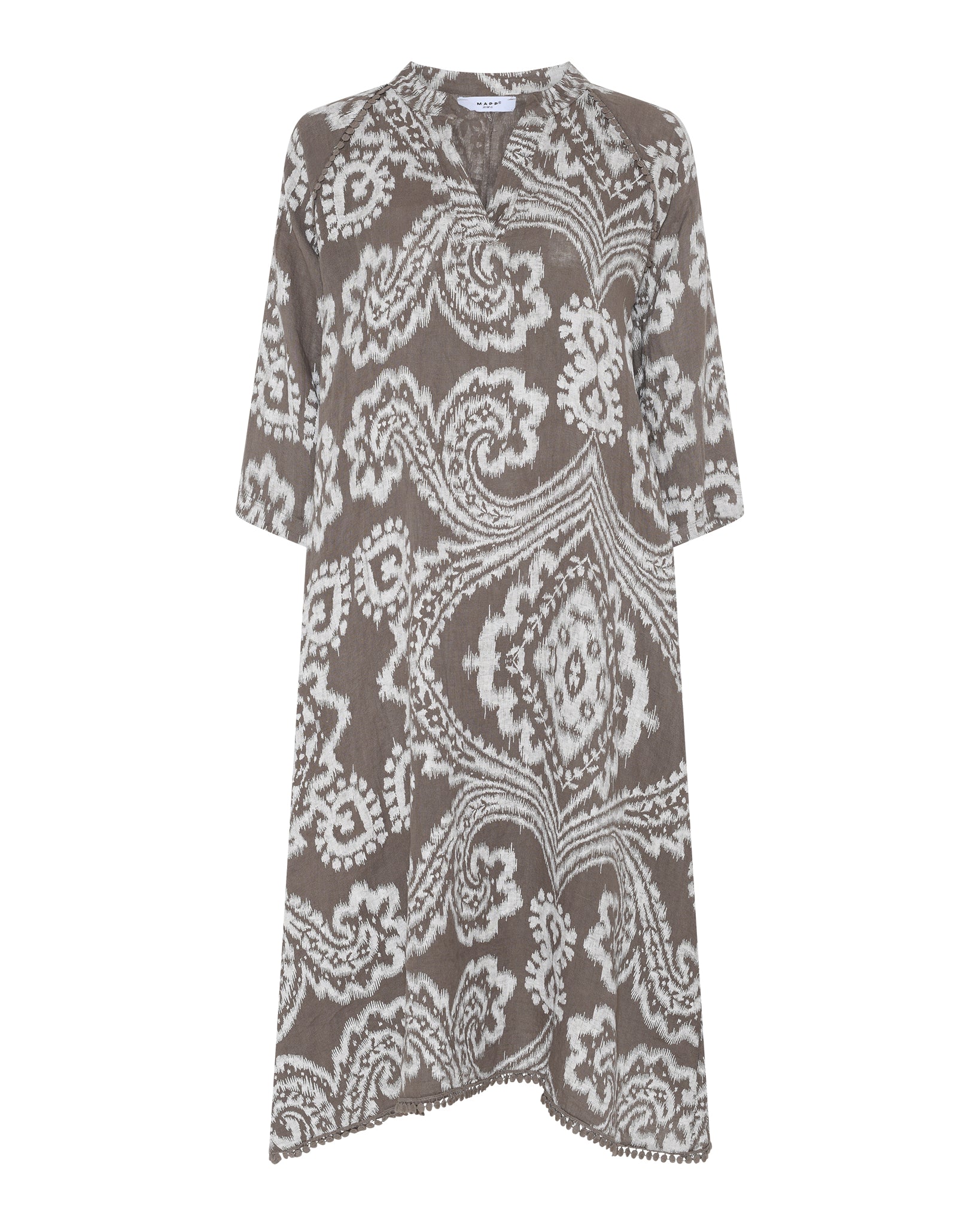 MAPP ANGIE LINEN DRESS LINEN 136 FANGO