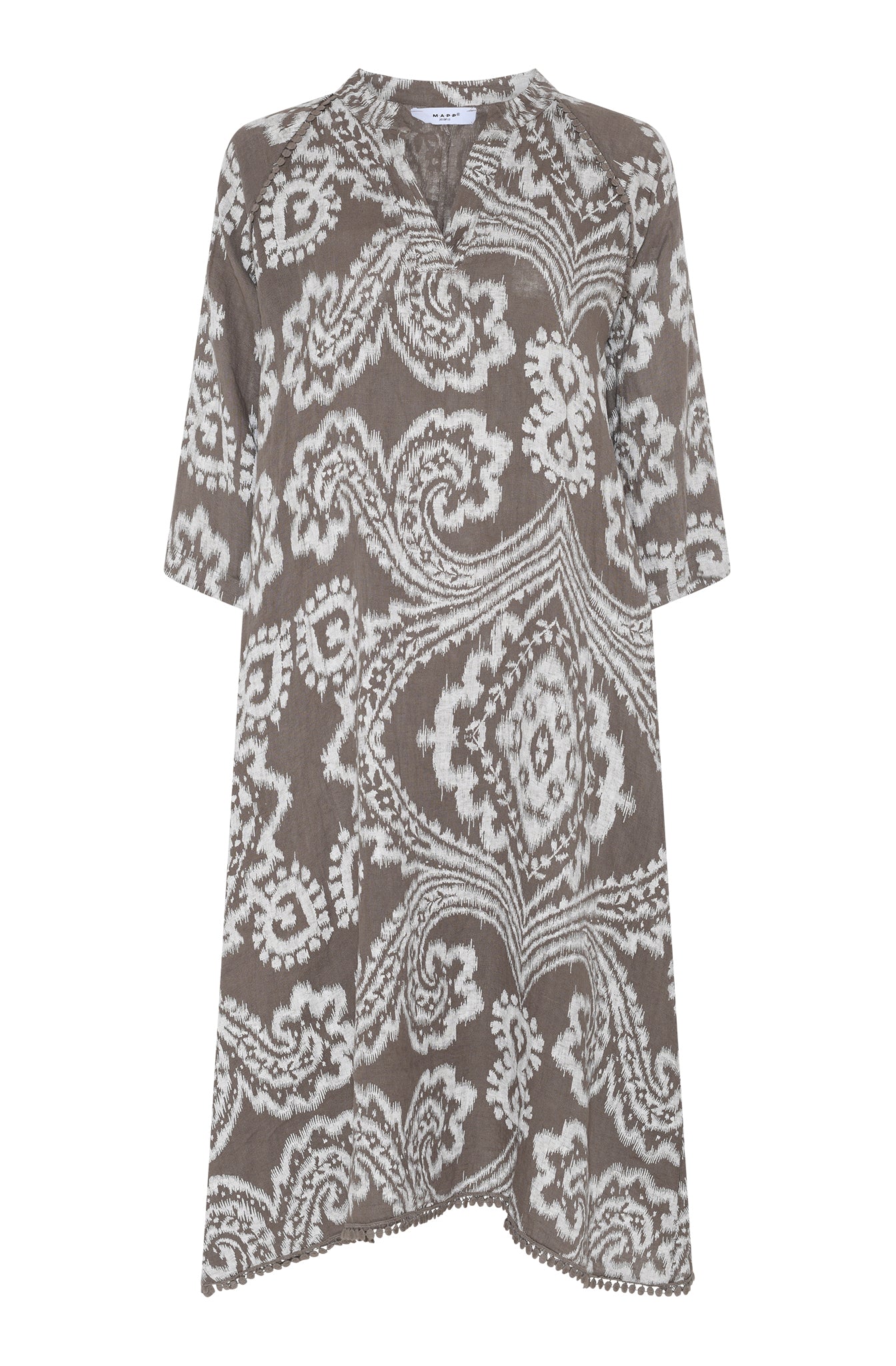 MAPP ANGIE LINEN DRESS LINEN 136 FANGO