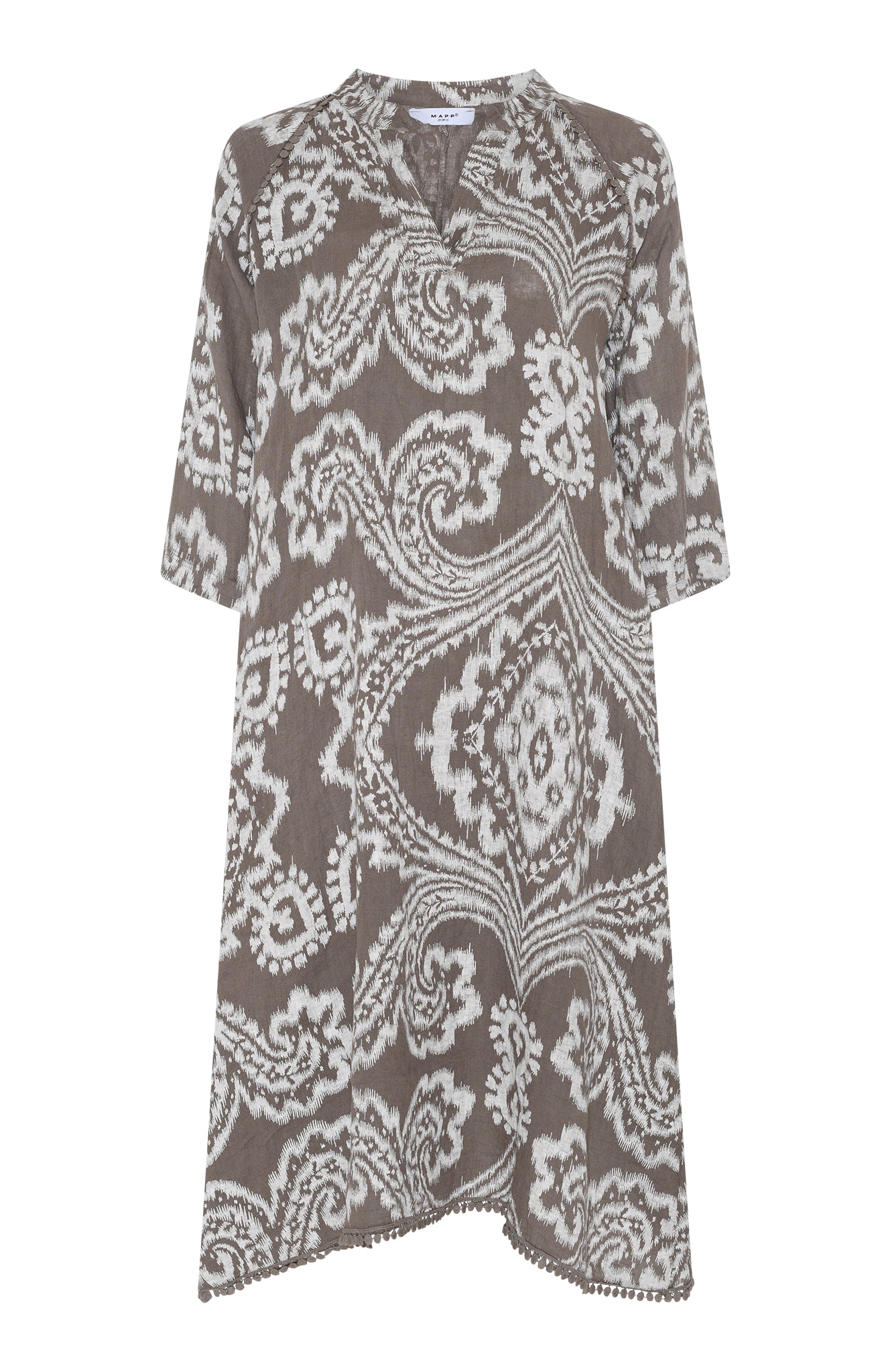MAPP ANGIE LINEN DRESS LINEN 136 FANGO