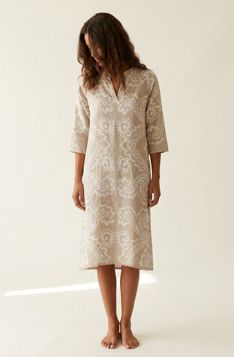 MAPP ANGIE LINEN DRESS LINEN 27 SAND