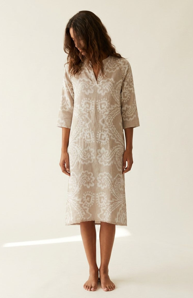 MAPP ANGIE LINEN DRESS LINEN 27 SAND