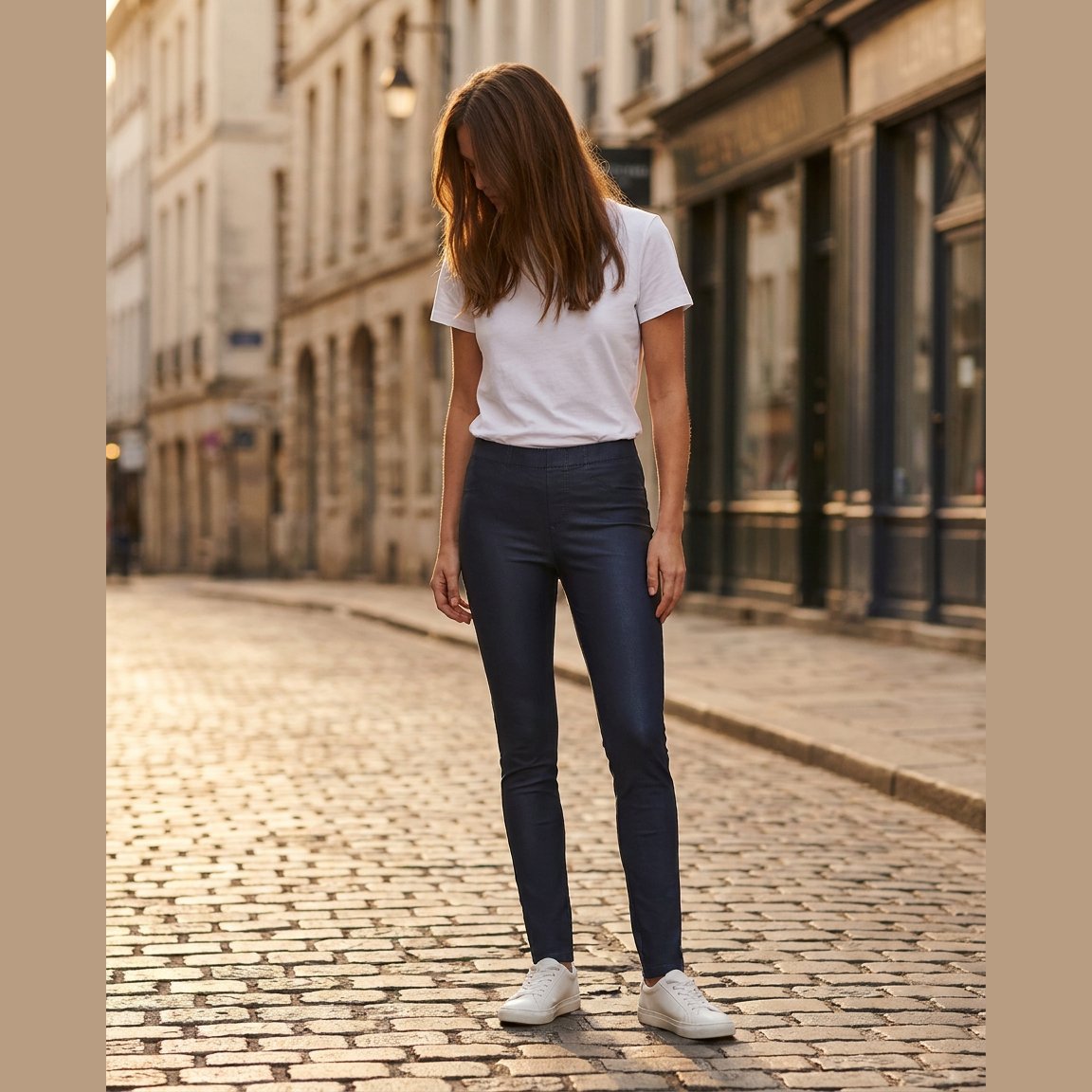 MAPP Aleia Coated Leggings LEGGINGS 108 JEANS BLUE