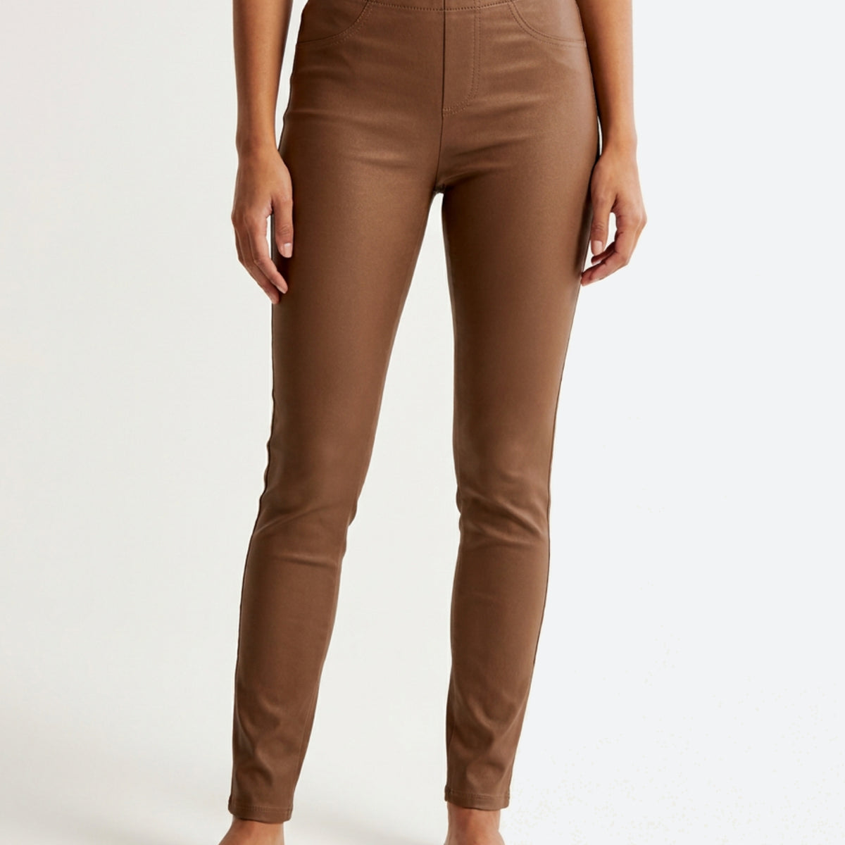 MAPP Aleia Coated Leggings LEGGINGS 12299 SOFT CAMEL COATED