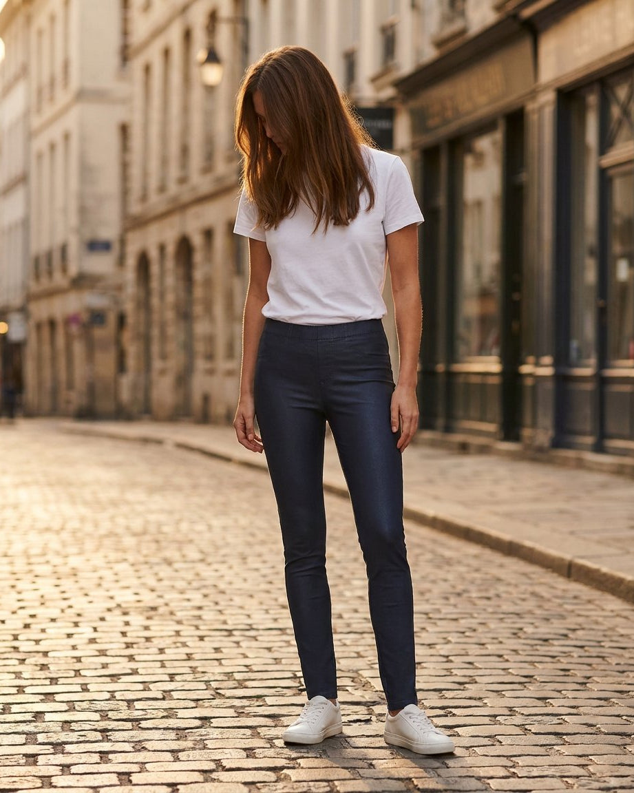 MAPP Aleia Coated Leggings LEGGINGS 108 JEANS BLUE