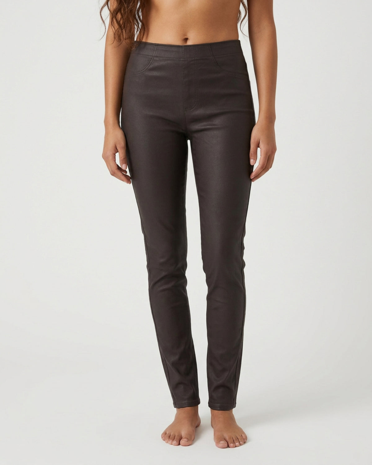 MAPP Aleia Coated Leggings LEGGINGS 12999 CHOKOLADE COATED