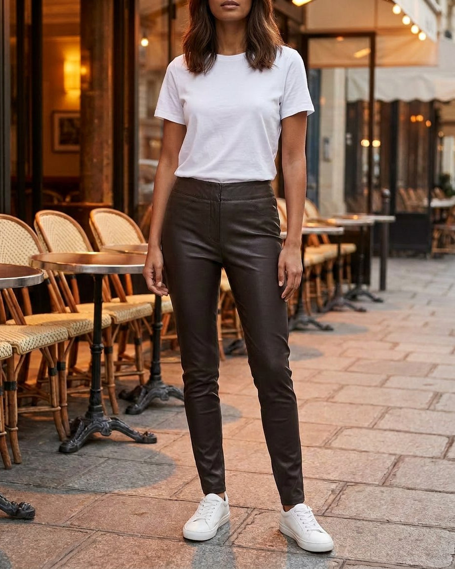 MAPP Aleia Coated Leggings LEGGINGS 12999 CHOKOLADE COATED