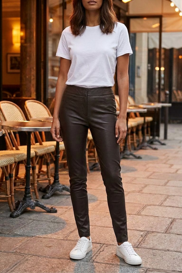 MAPP Aleia Coated Leggings LEGGINGS 12999 CHOKOLADE COATED