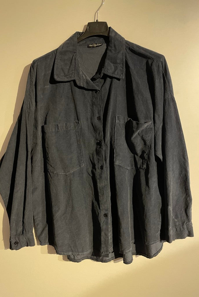 M JEANS BABY CORD BASIC SHIRT BLOUSE/SHIRT 104 NAVY