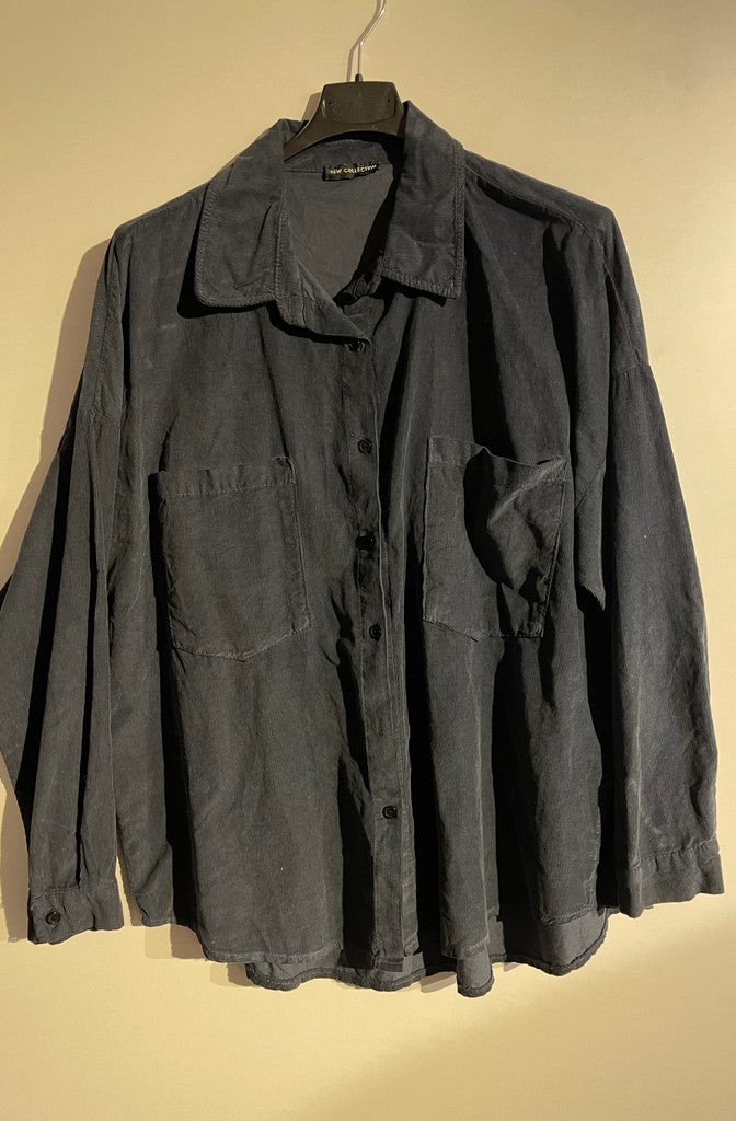 M JEANS BABY CORD BASIC SHIRT BLOUSE/SHIRT 104 NAVY