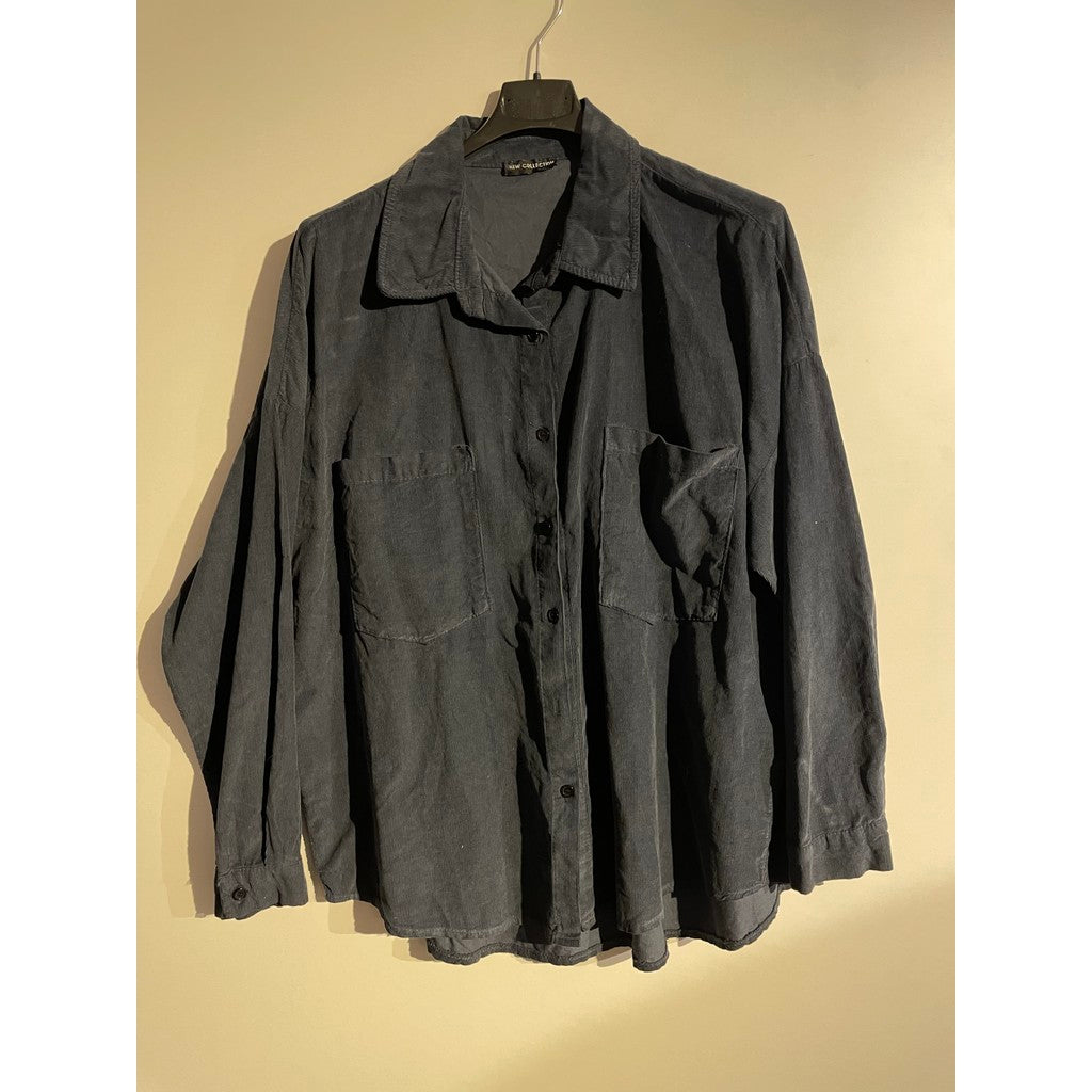 M JEANS BABY CORD BASIC SHIRT BLOUSE/SHIRT 104 NAVY