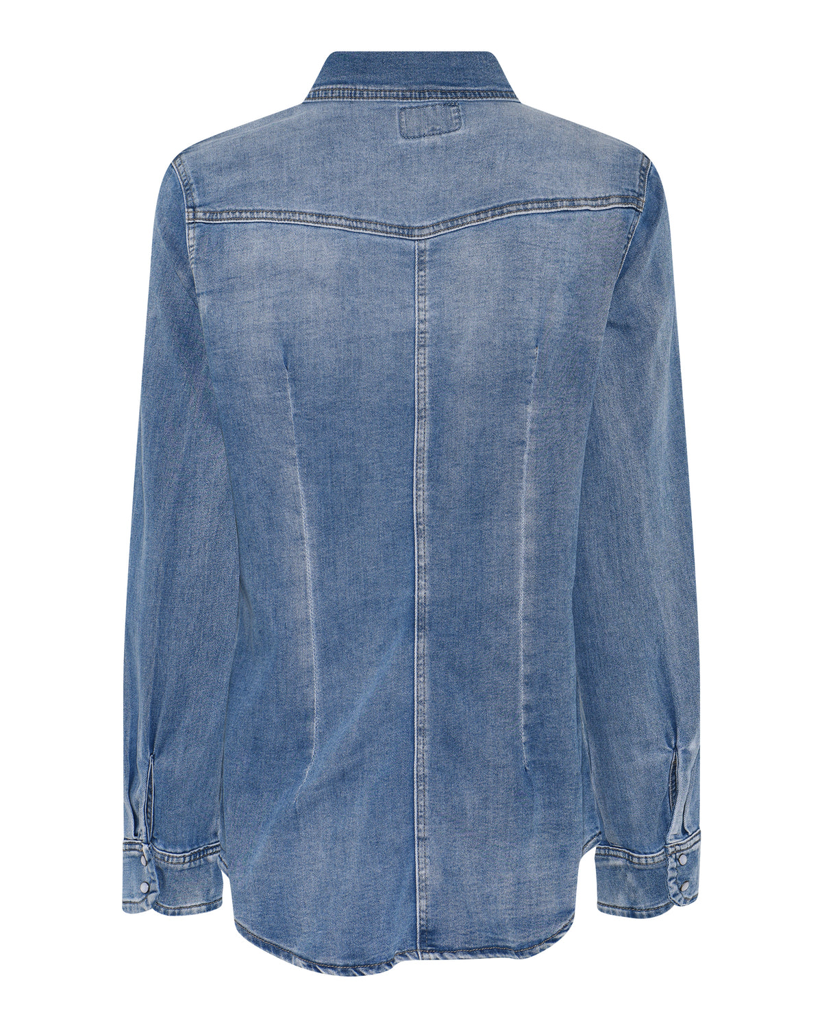 M JEANS BASIC DENIM SHIRT BLOUSE/SHIRT 9196 LIGHT BLUE USED