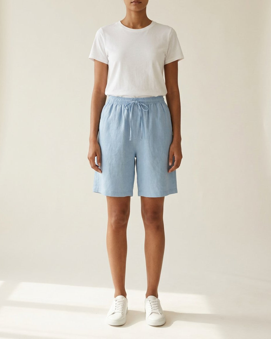 M JEANS BELLA COTTON SHORTS SHORTS/SKIRT 107 SOFT BLUE