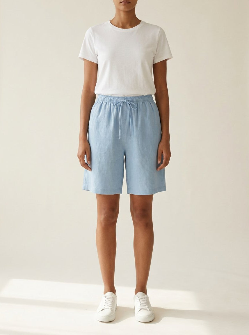 M JEANS BELLA COTTON SHORTS SHORTS/SKIRT 107 SOFT BLUE