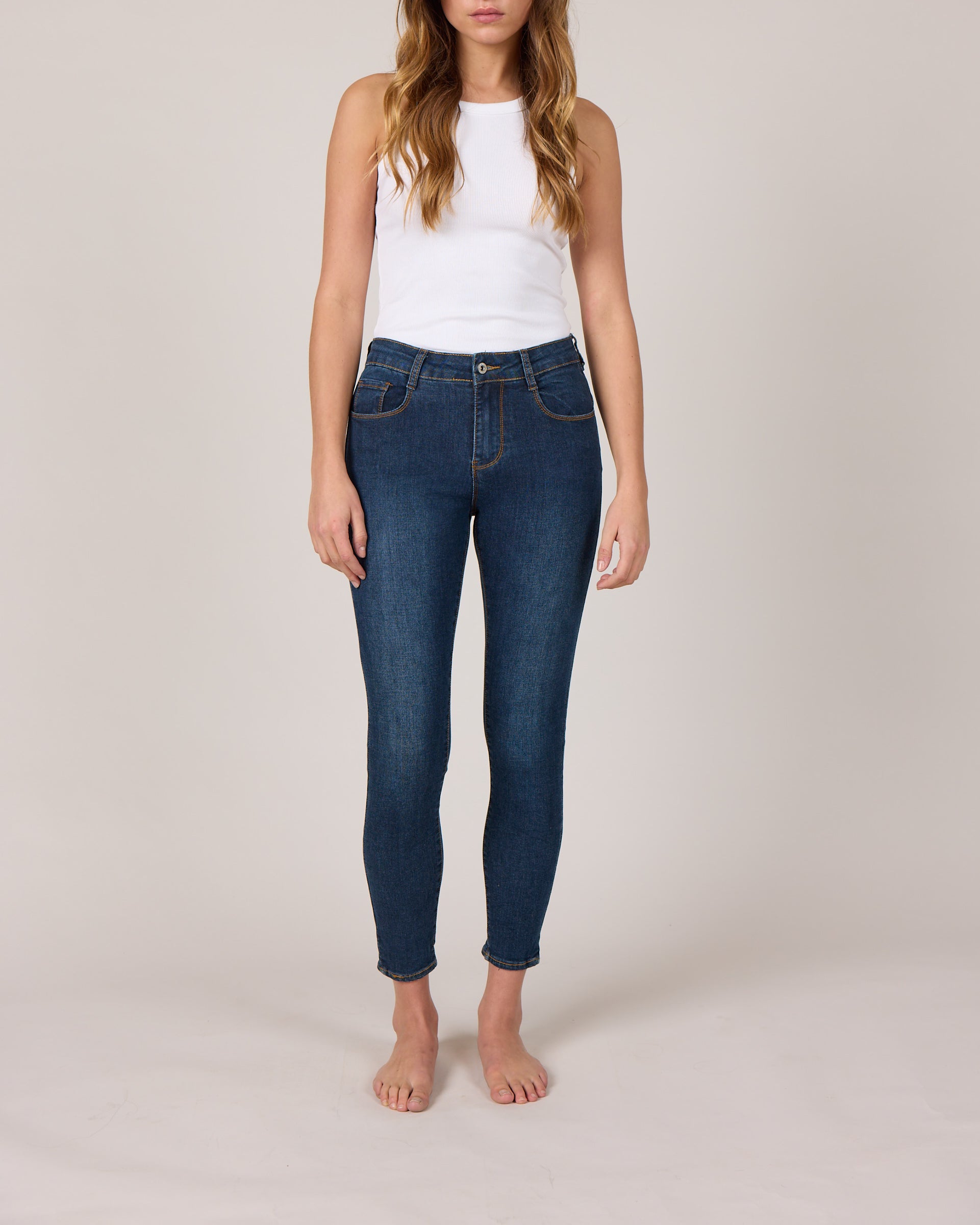 MARC LAUGE Bell Slim Fit Jeans DENIM/TWILL 9696 BLUE DENIM USED