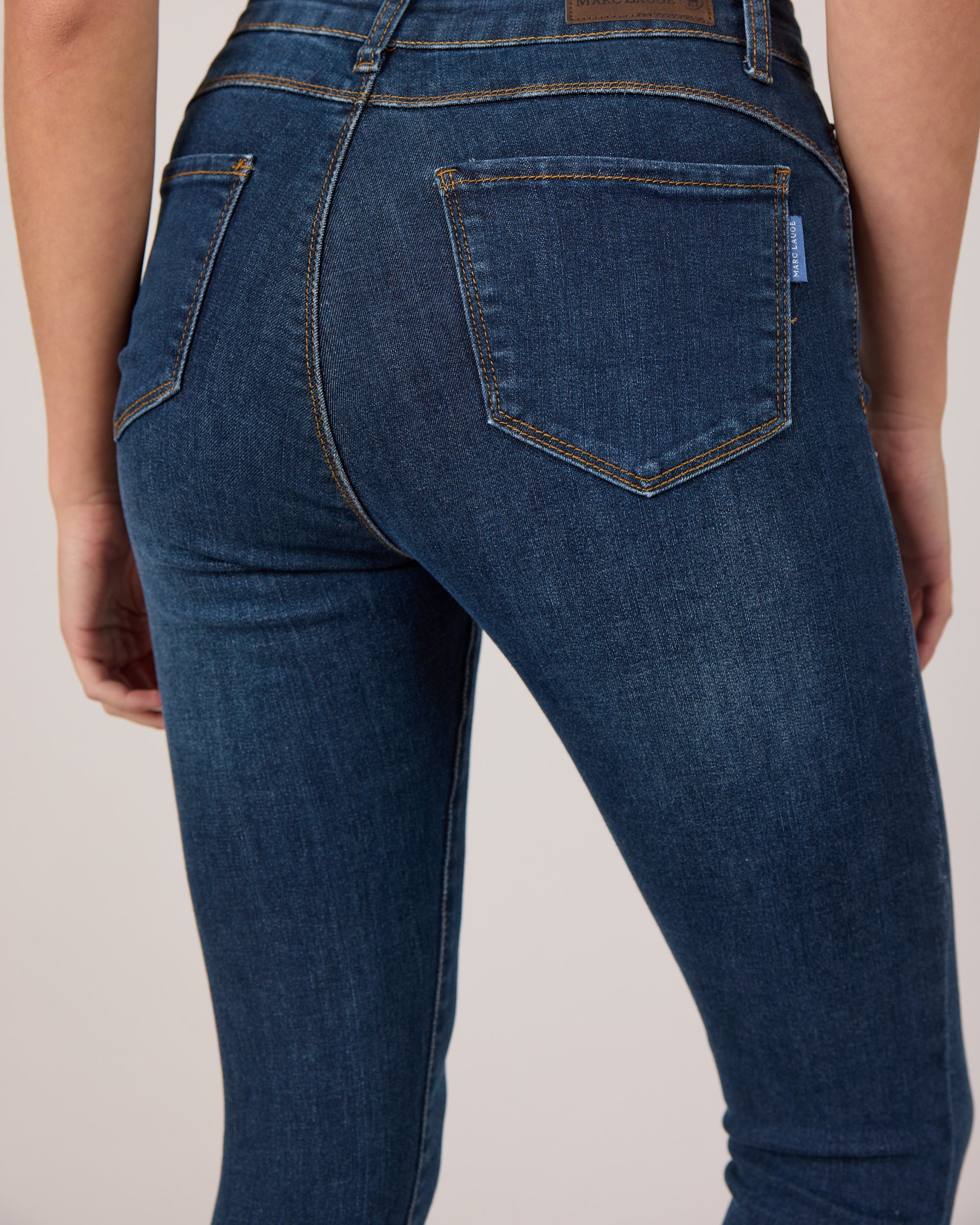 MARC LAUGE Bell Slim Fit Jeans DENIM/TWILL 9696 BLUE DENIM USED