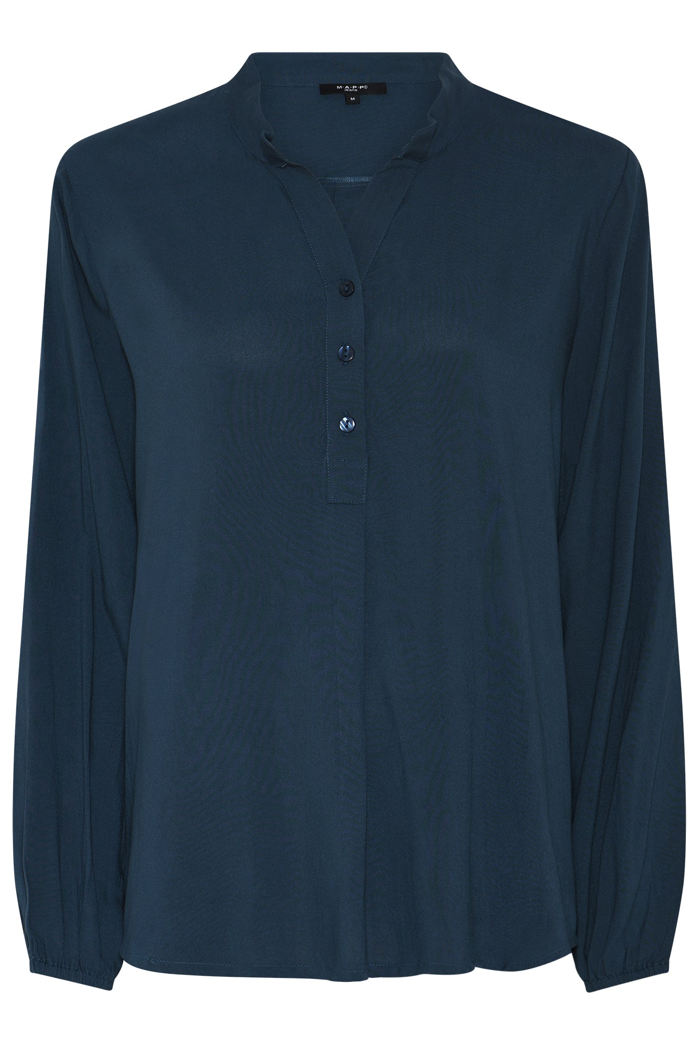 MAPP BLOUSE SOLID BLOUSE/SHIRT 108 JEANS BLUE