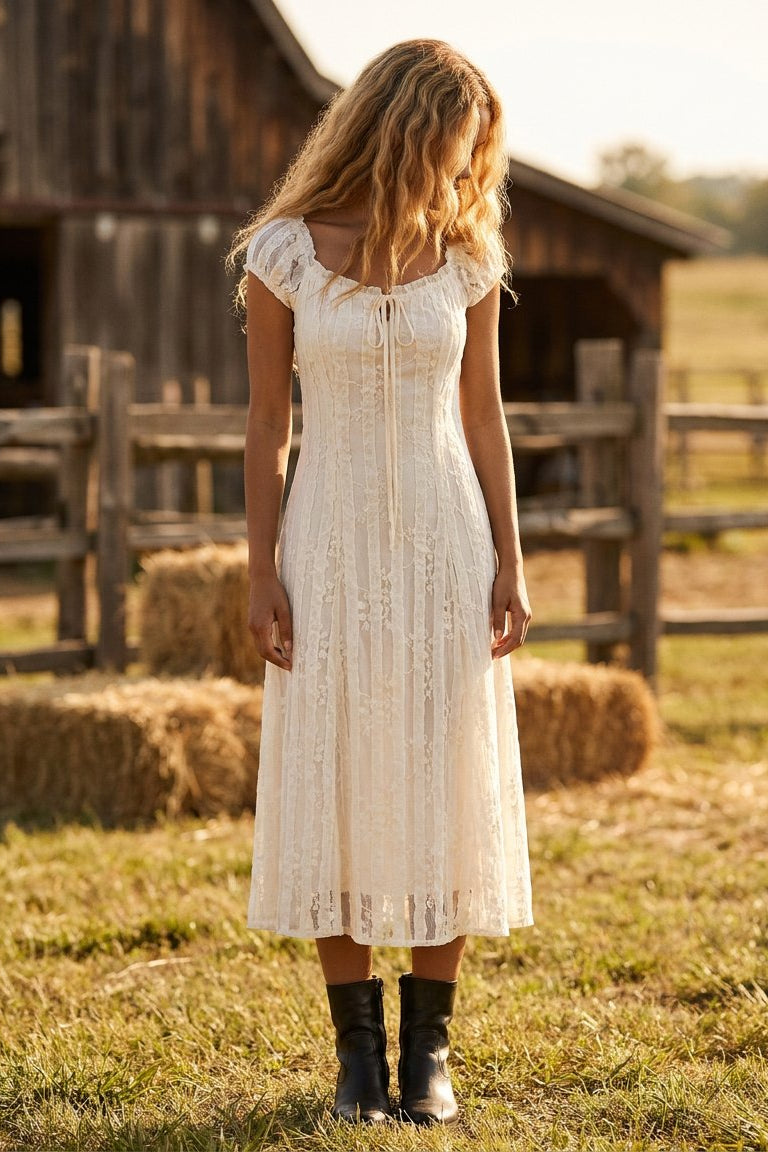 MARC LAUGE BOHEME PUFF DRESS DRESS/JUMPSUIT 20 OFF WHITE