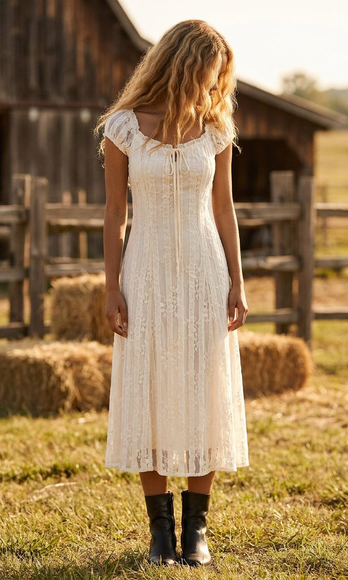 MARC LAUGE BOHEME PUFF DRESS DRESS/JUMPSUIT 20 OFF WHITE