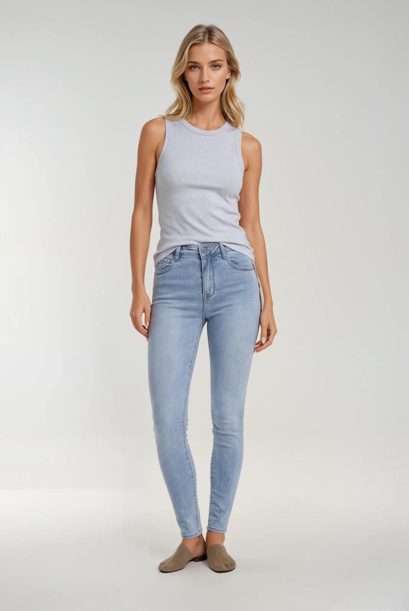 MAPP BOW BASIC W/OUT BOW DENIM JEANS DENIM/TWILL 8996 LIGHT BLUE USED