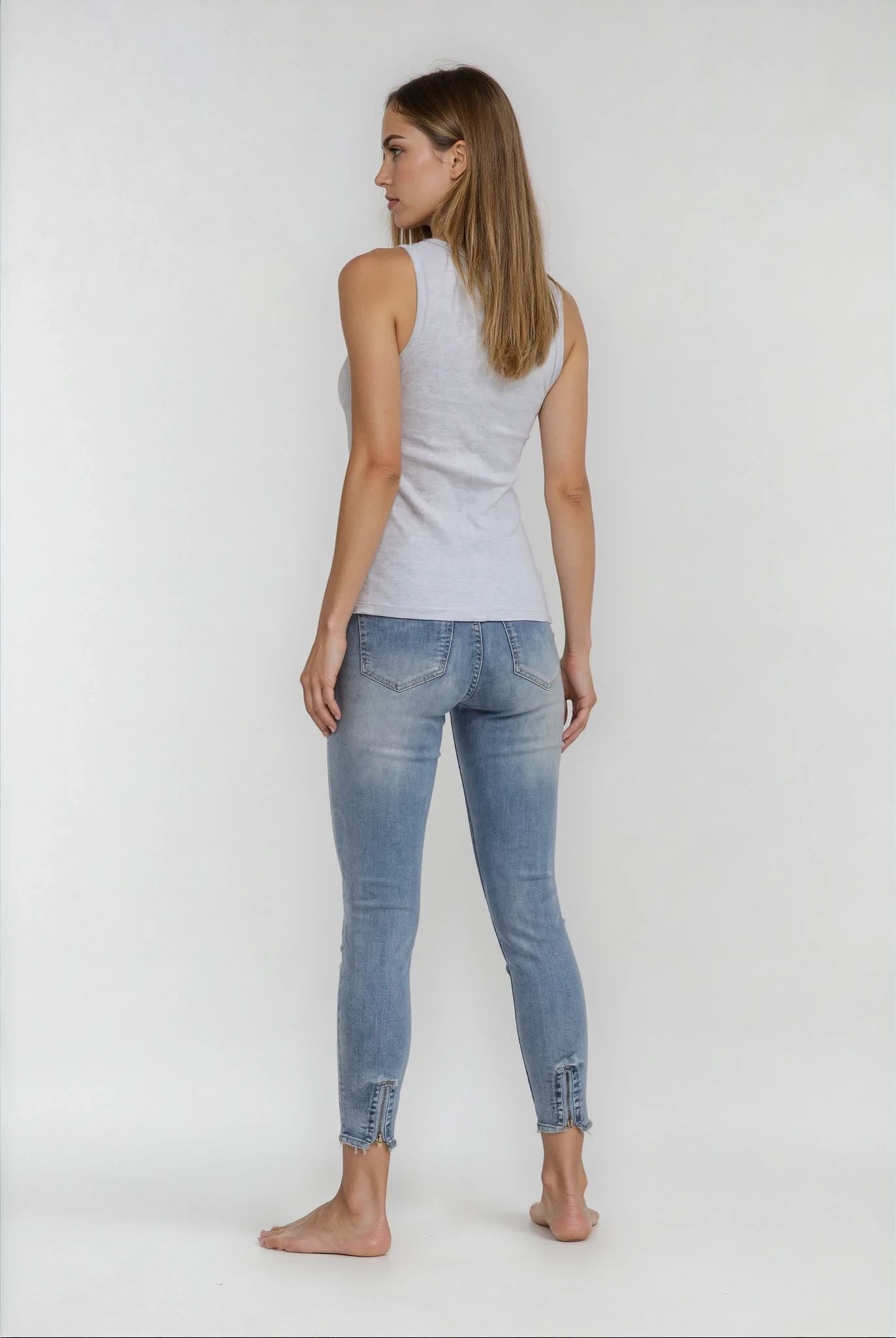 MAPP BOW BASIC W/OUT BOW DENIM JEANS DENIM/TWILL 9196 LIGHT BLUE USED