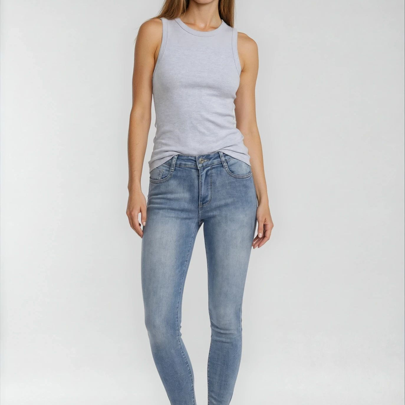 MAPP BOW BASIC W/OUT BOW DENIM JEANS DENIM/TWILL 9196 LIGHT BLUE USED