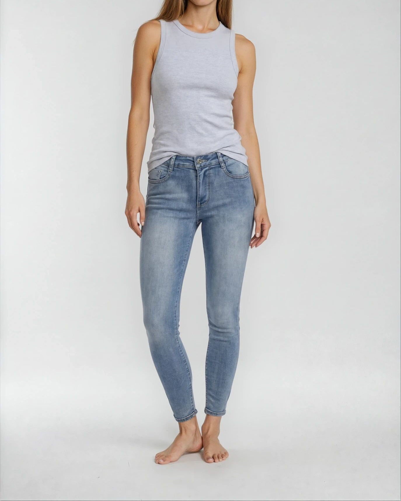 MAPP Bow Basic W/Out Bow Denim Jeans DENIM/TWILL 9196 LIGHT BLUE USED