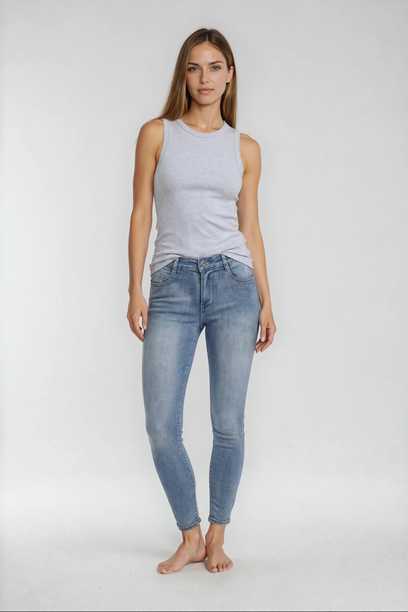 MAPP BOW BASIC W/OUT BOW DENIM JEANS DENIM/TWILL 9196 LIGHT BLUE USED