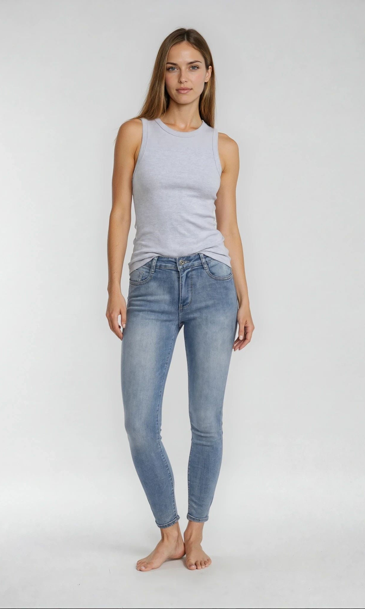 MAPP Bow Basic W/Out Bow Denim Jeans DENIM/TWILL 9196 LIGHT BLUE USED