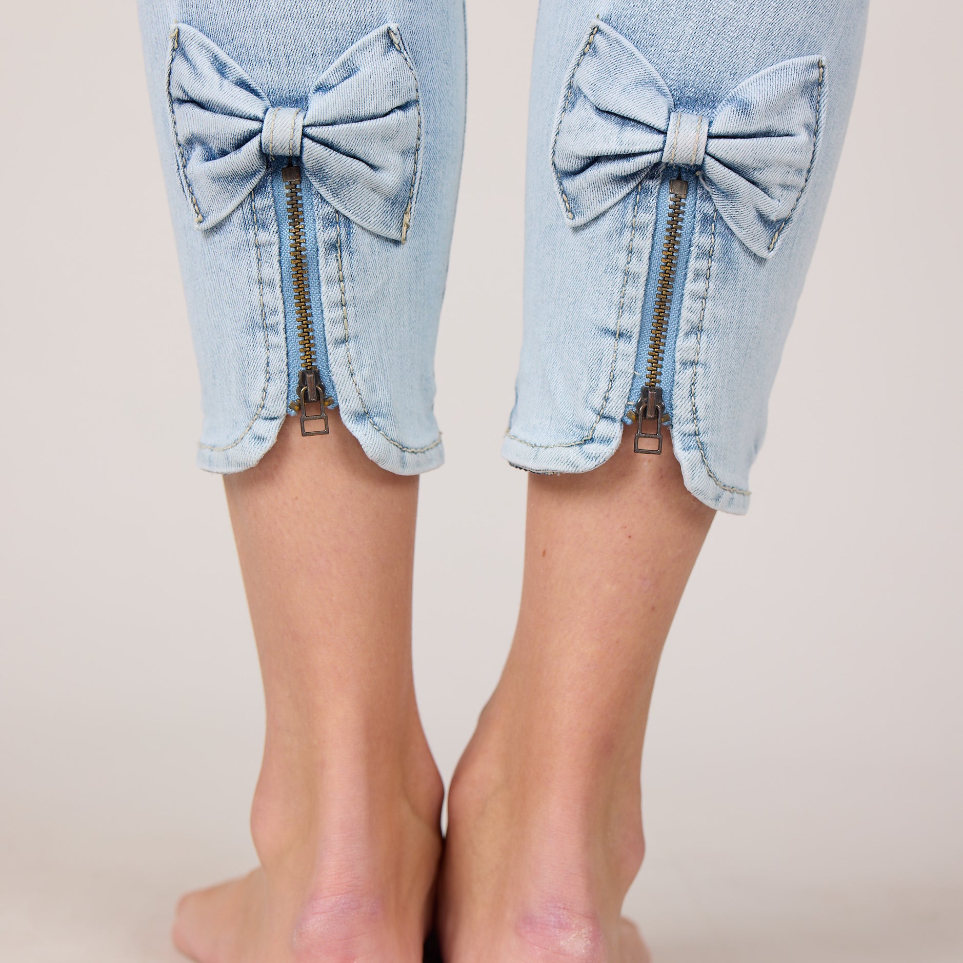MAPP BOW DENIM JEANS DENIM/TWILL 899699 LIGHT BLUE USED
