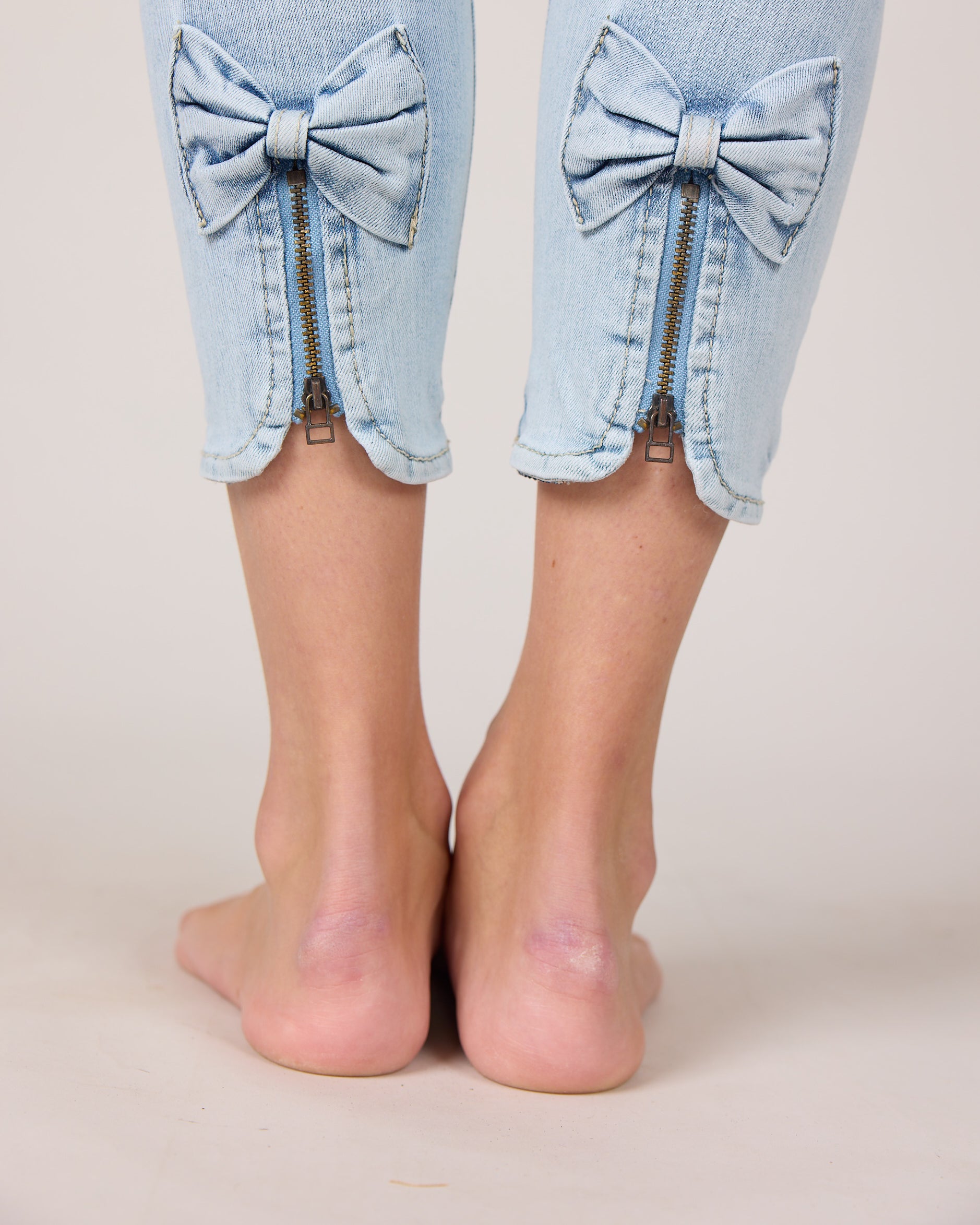 MAPP Bow Denim Jeans DENIM/TWILL 899699 LIGHT BLUE USED