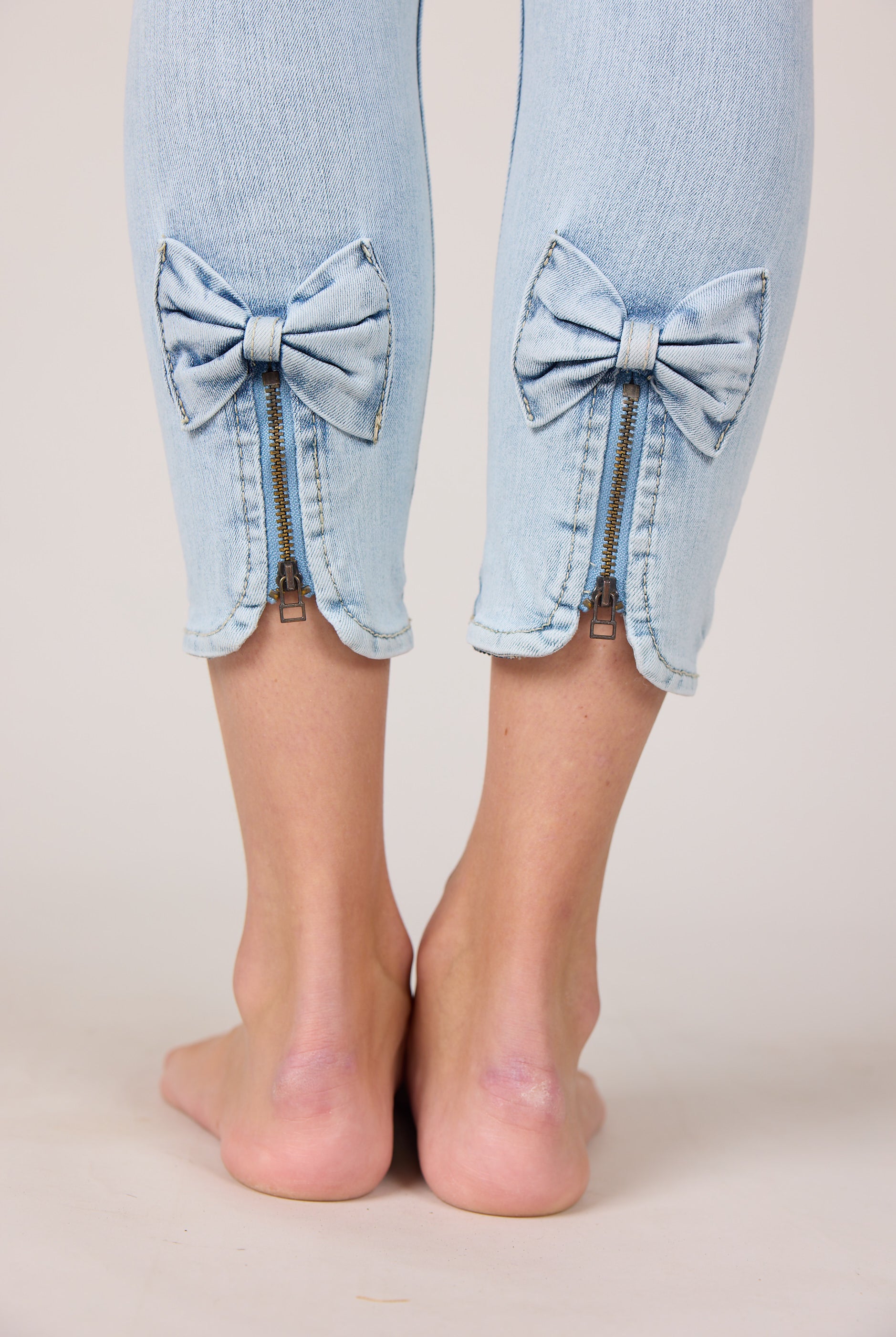 MAPP Bow Denim Jeans DENIM/TWILL 899699 LIGHT BLUE USED